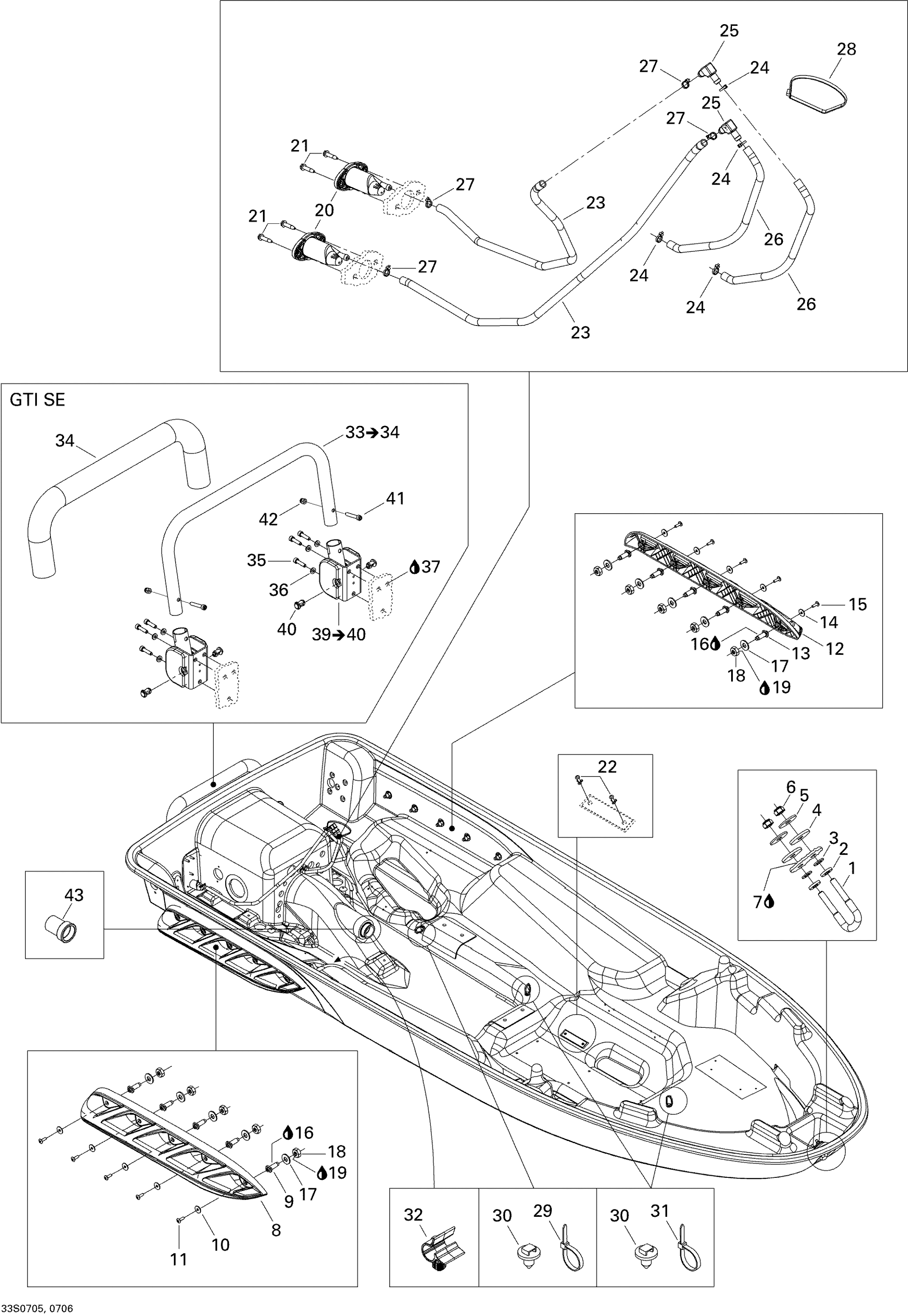 Схема узла: Hull GTI STD, RENTAL