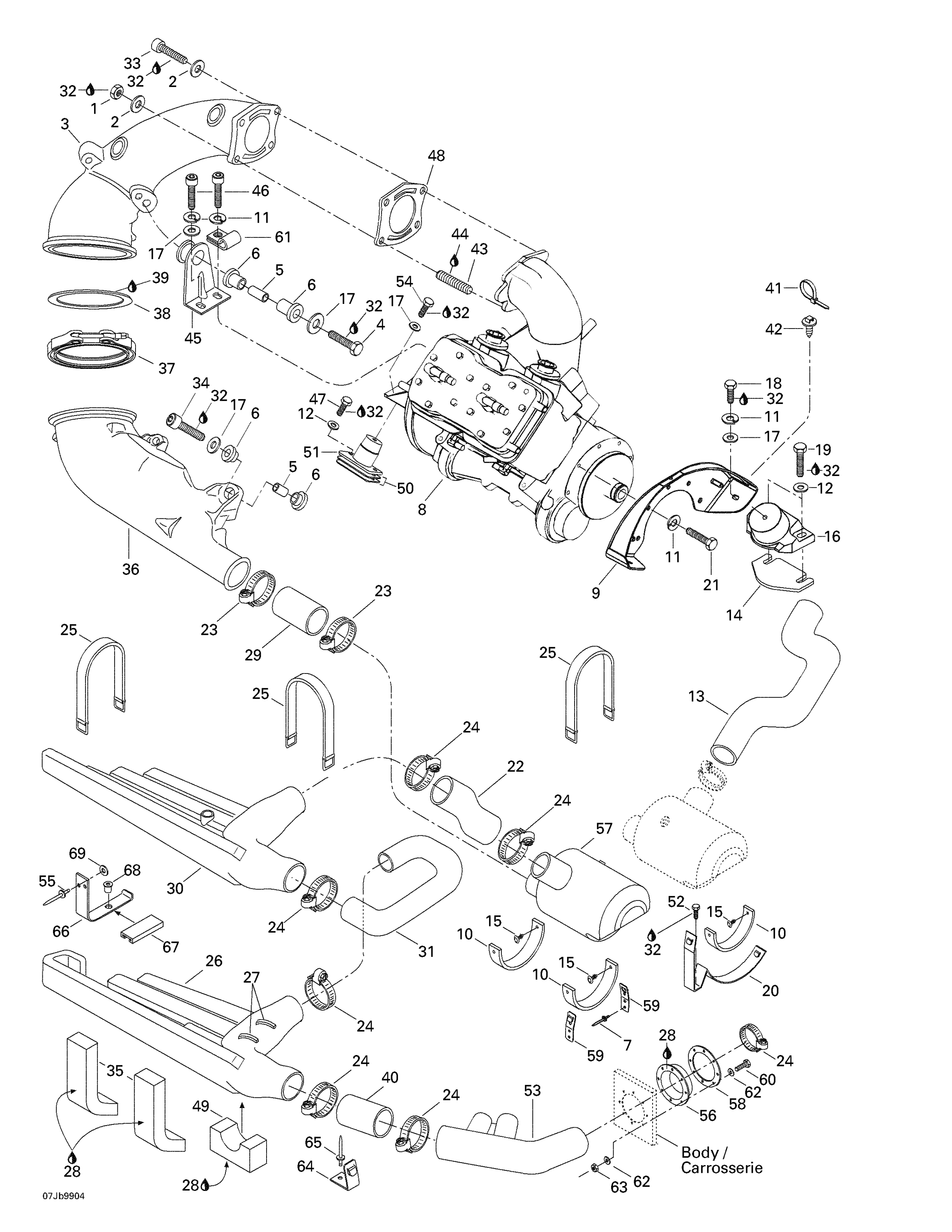 Engine Support And Muffler