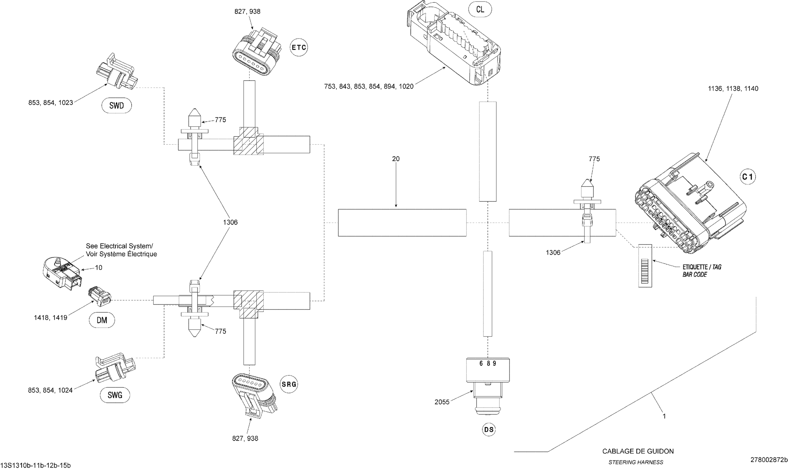 Схема узла: Electrical Harness Steering