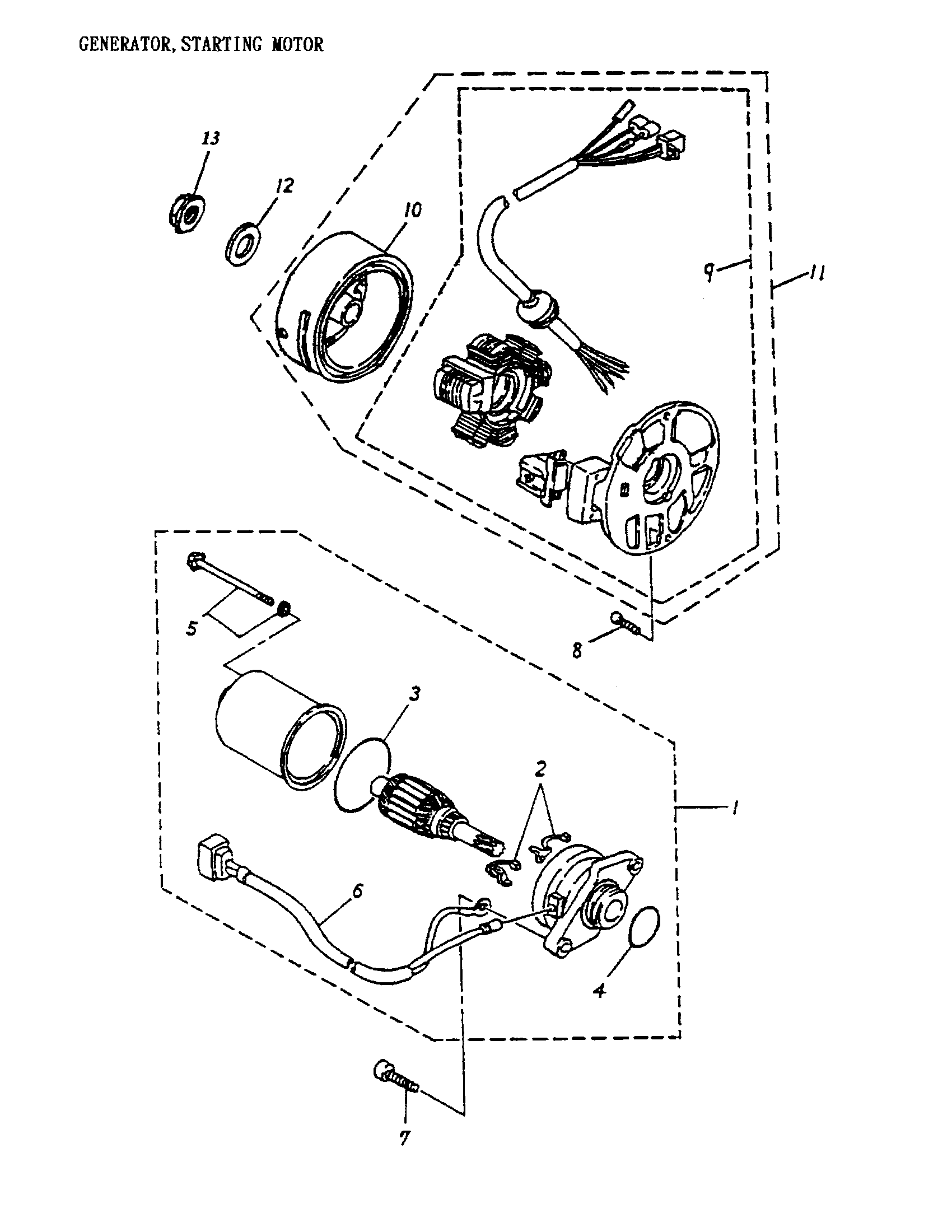 Схема узла: Generator, Starting Motor 170-12