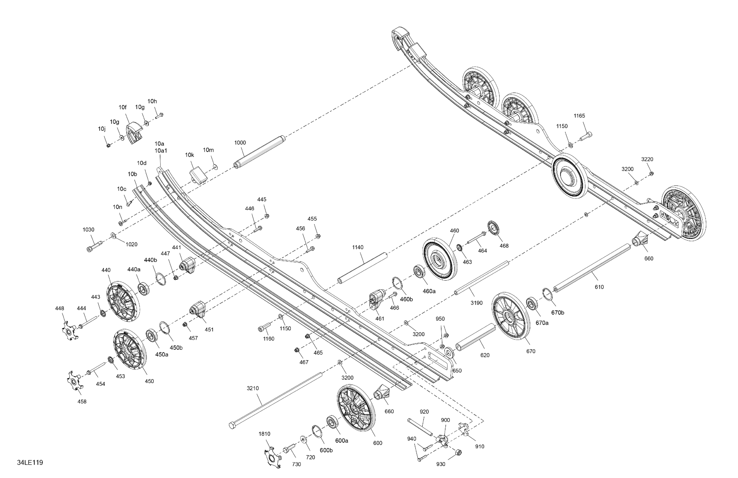 Схема узла: Suspension - Rear - Lower Section