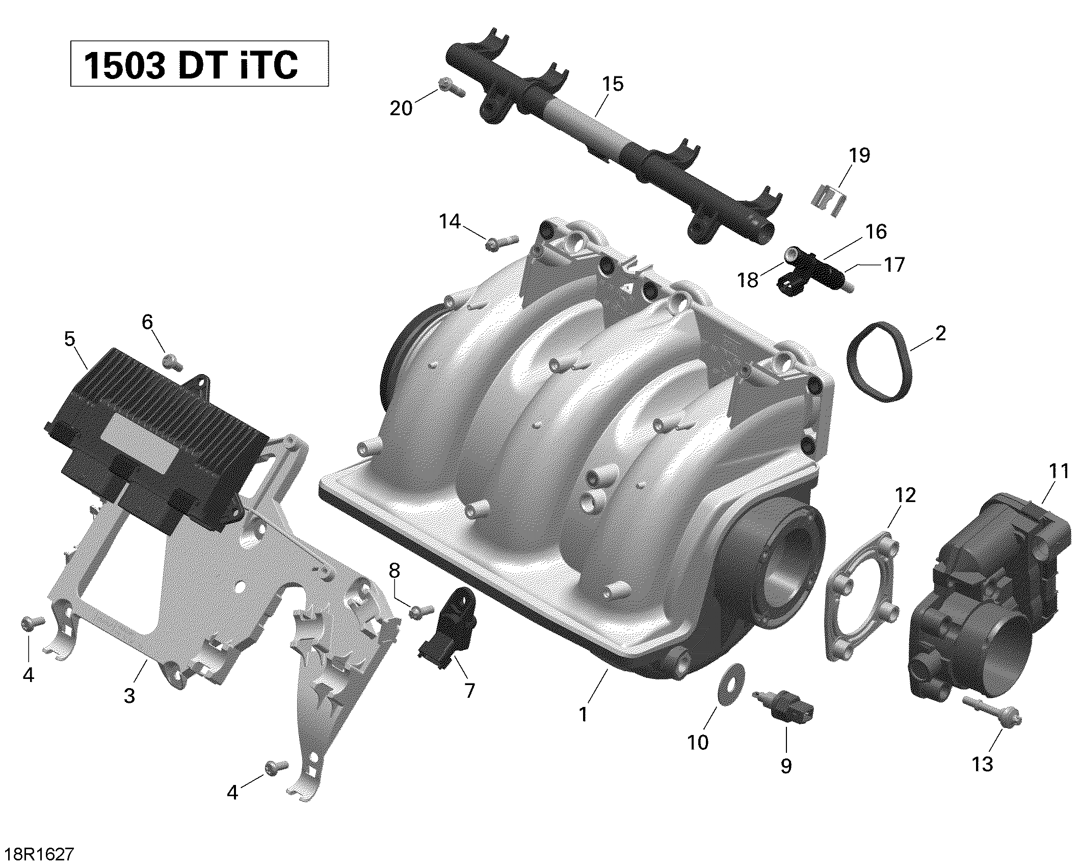 Схема узла: Air Intake Manifold and Throttle Body - 130