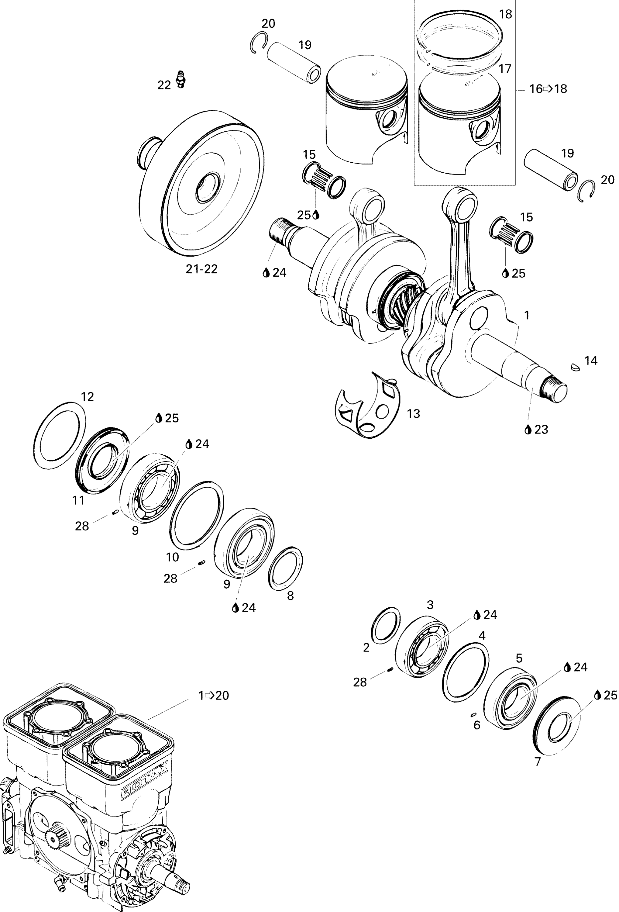 Crankshaft And Pistons
