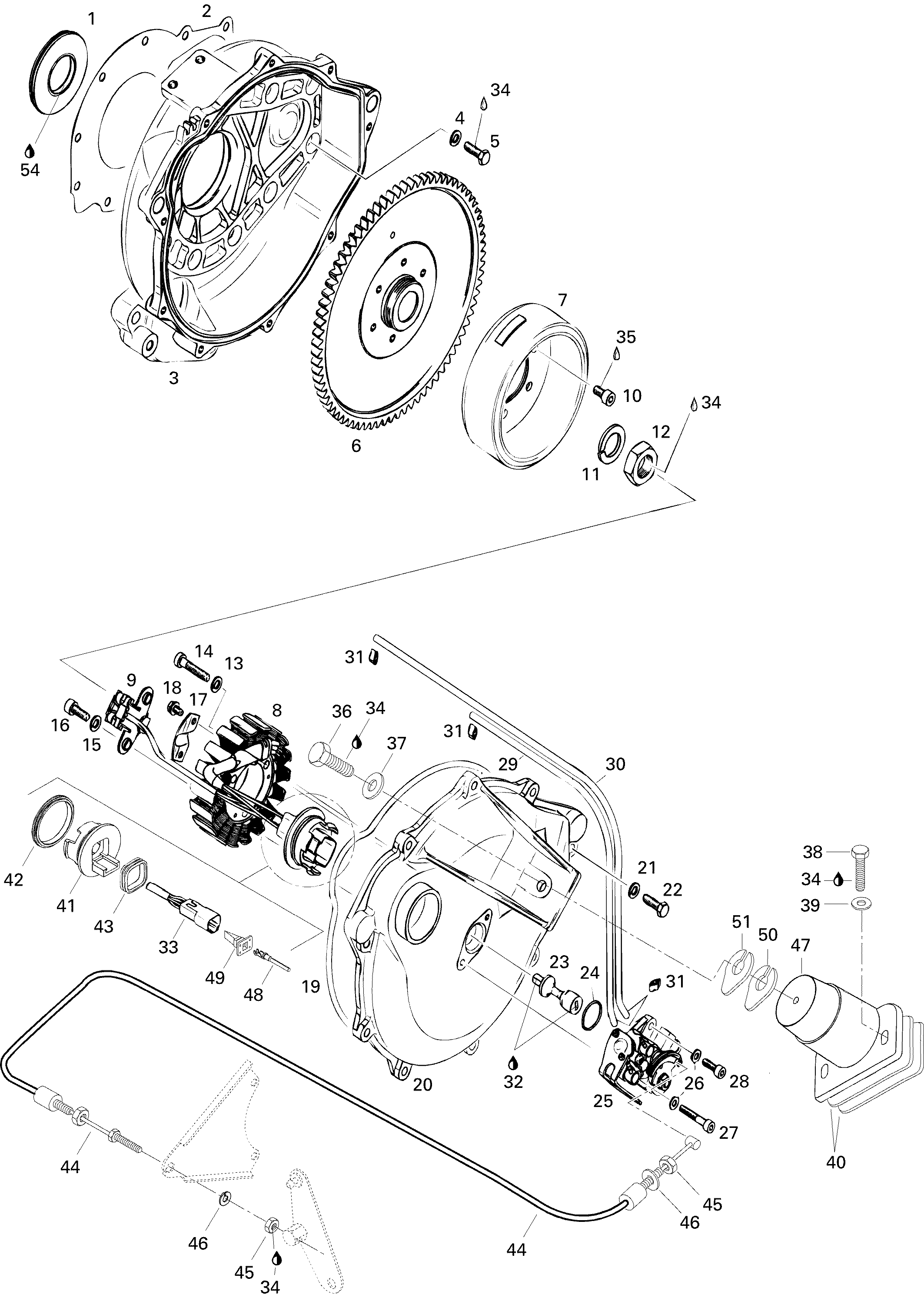Magneto And Oil Pump