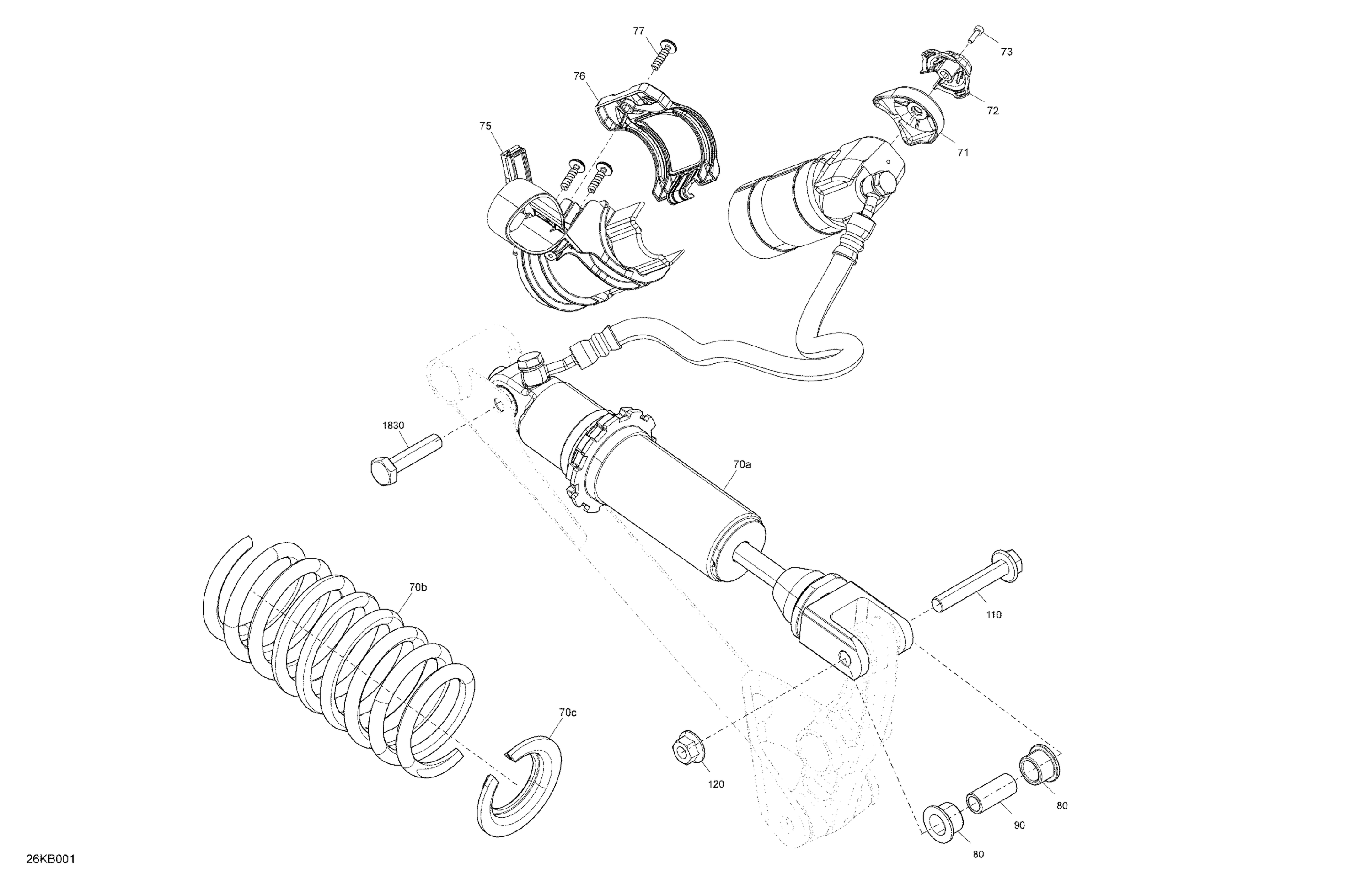 Схема узла: Suspension - Rear Shock