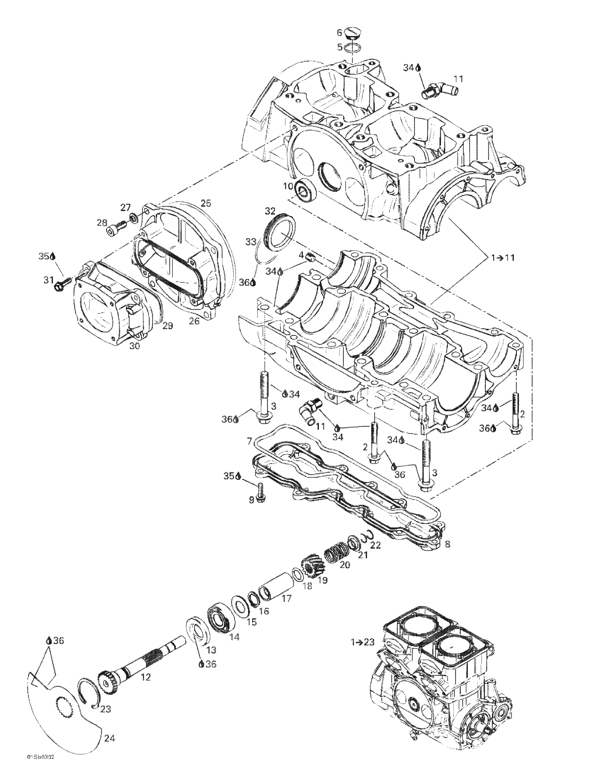 Crankcase, Rotary Valve