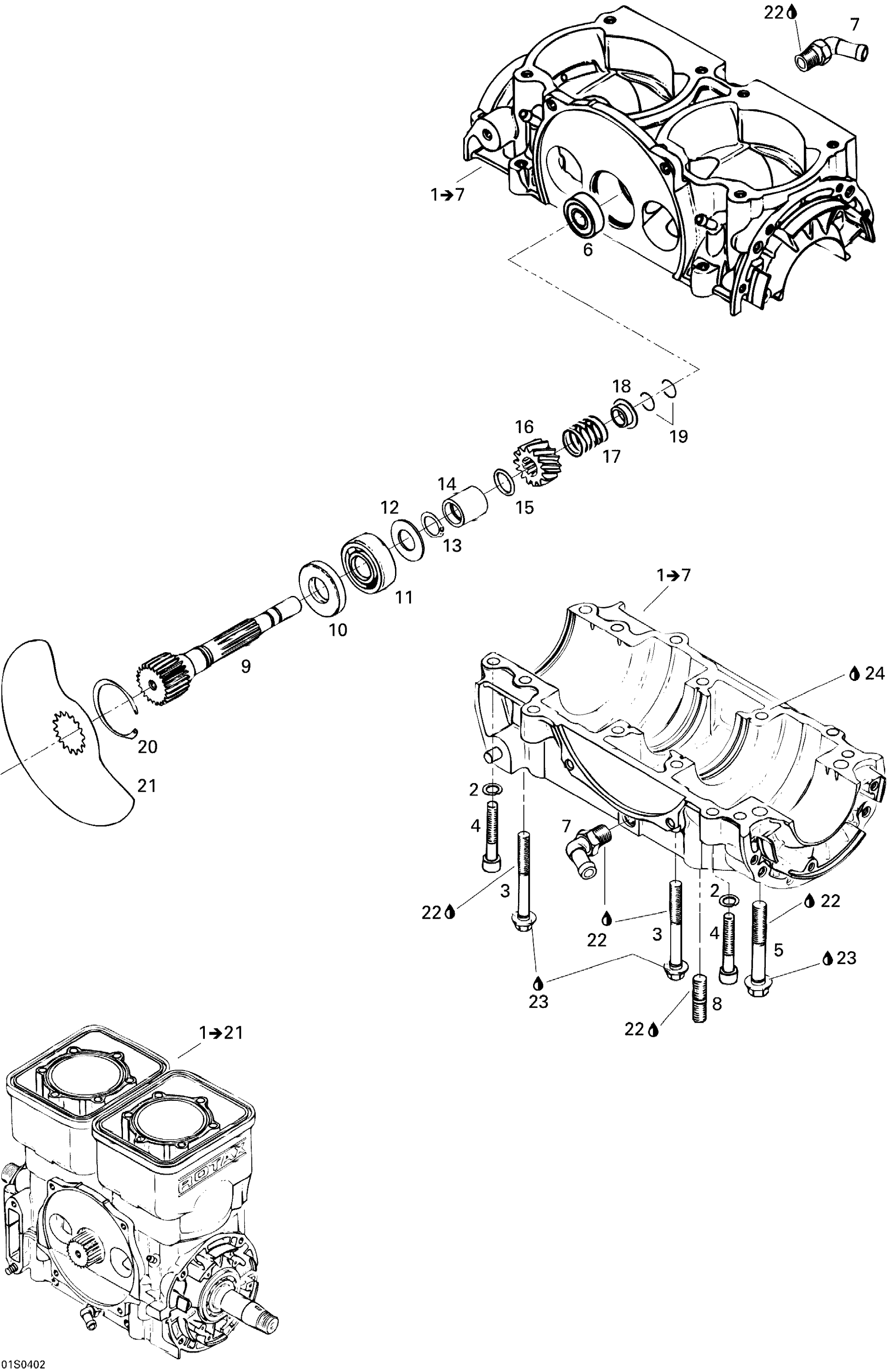 Crankcase, Rotary Valve