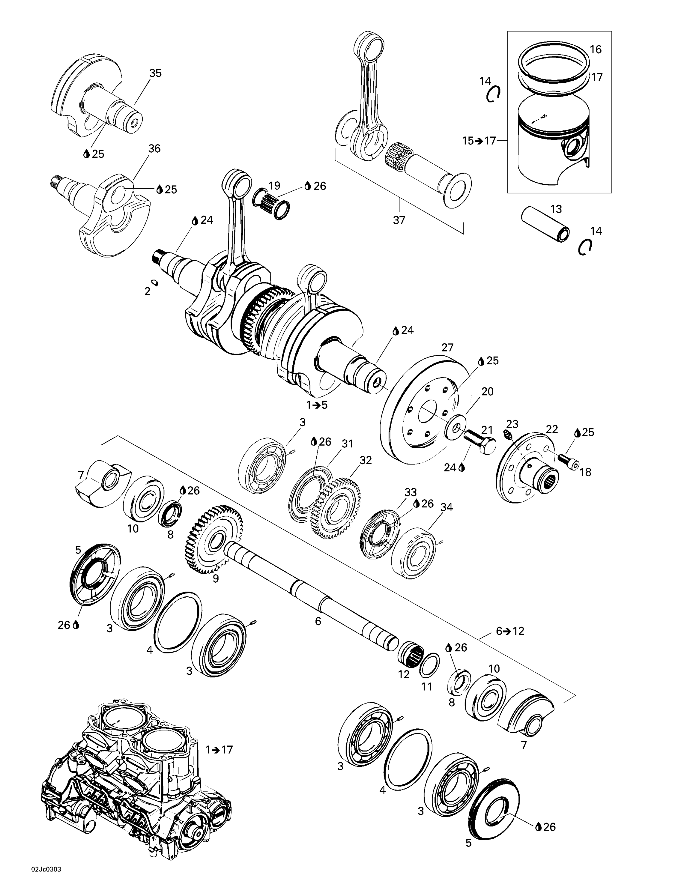 Crankshaft And Pistons