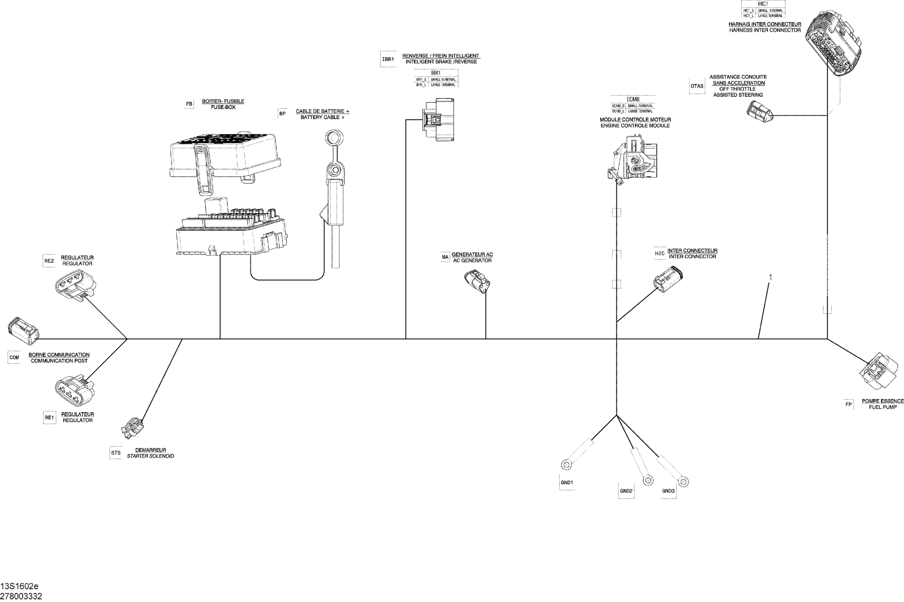 Схема узла: Electrical Harness - Main Harness - 278003332 (Refer to Electrical System for Model)