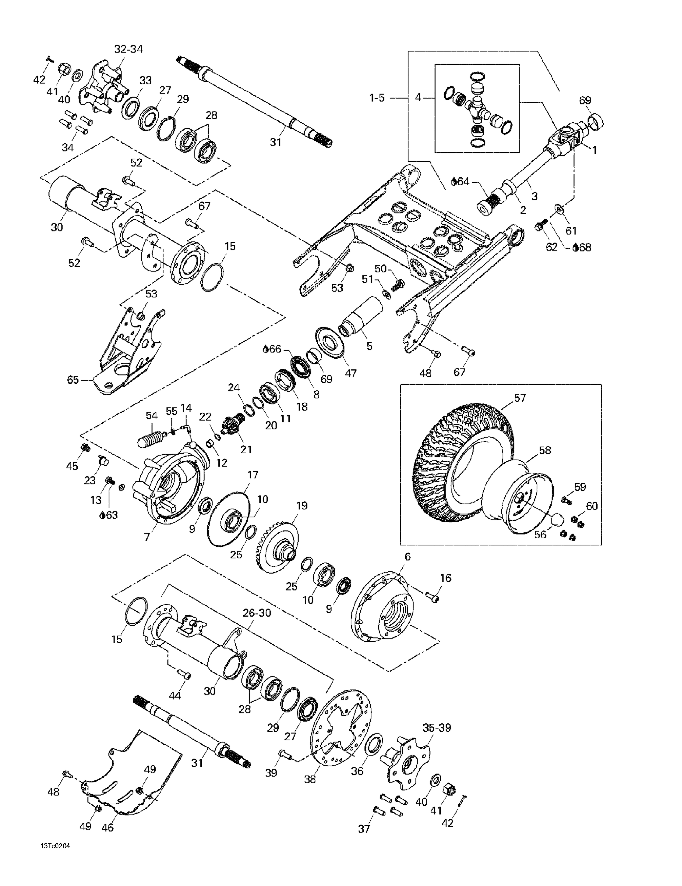 Схема узла: Drive System, Rear
