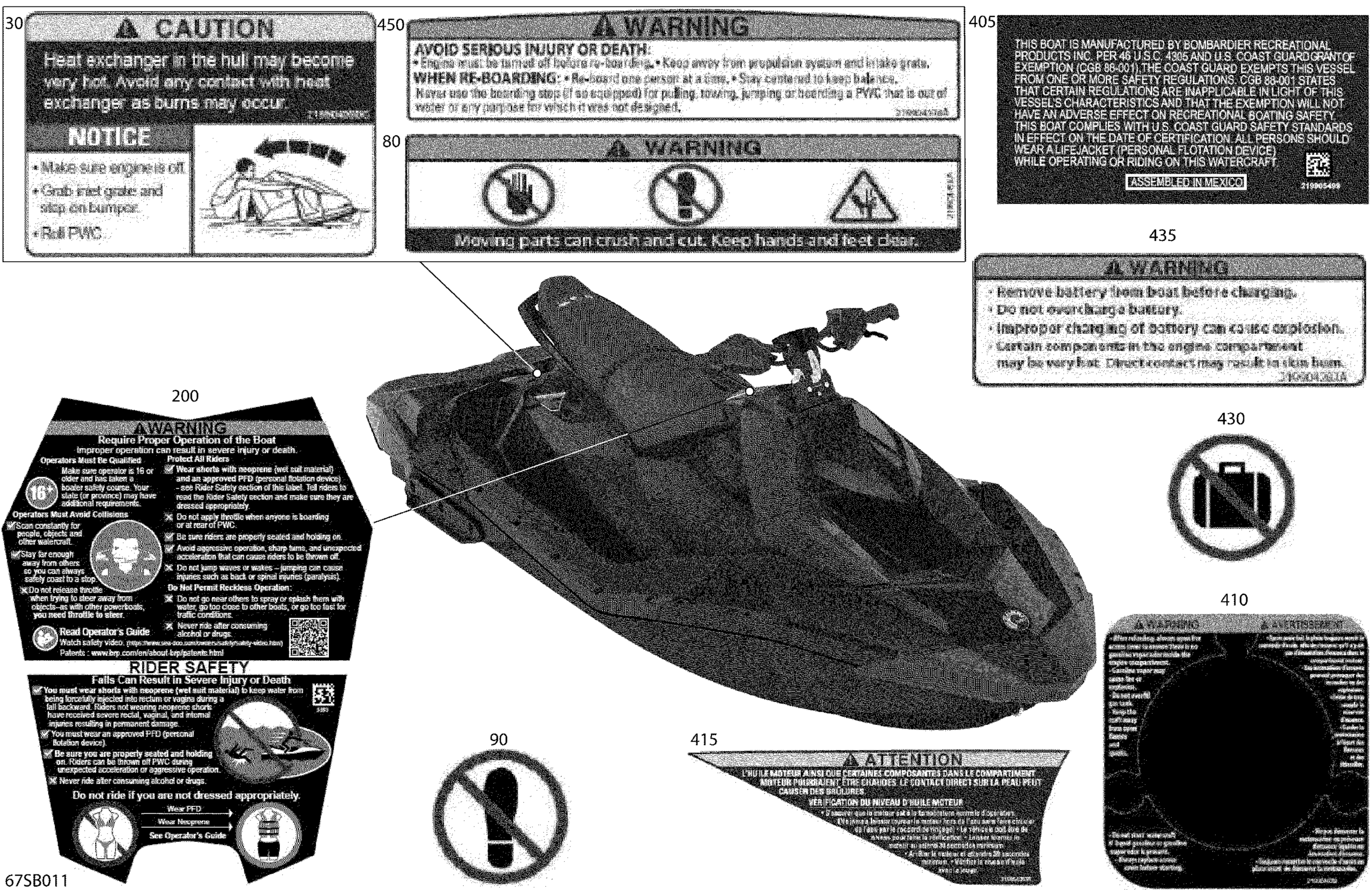 Схема узла: Body - Warning Decals