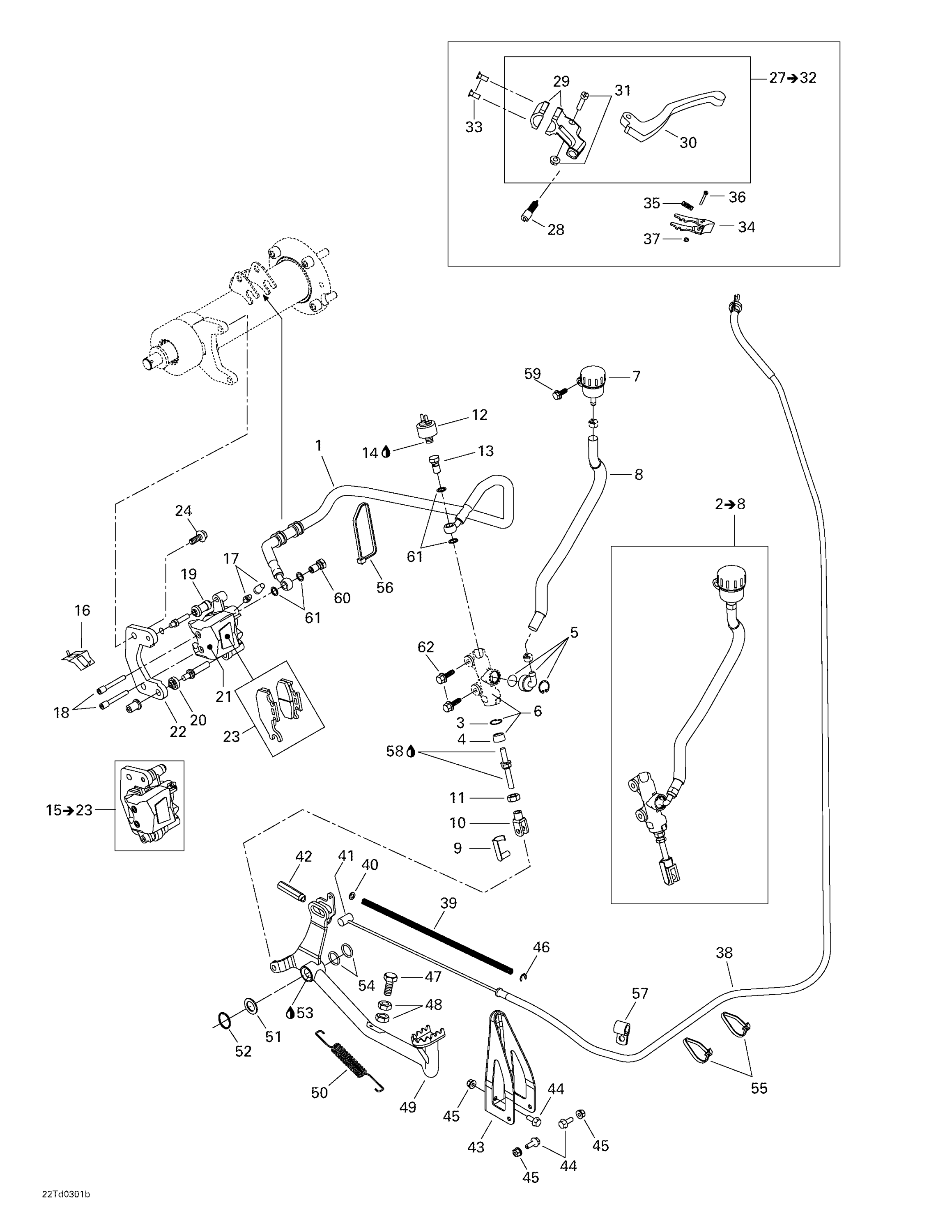 Схема узла: Hydraulic Rear Brake