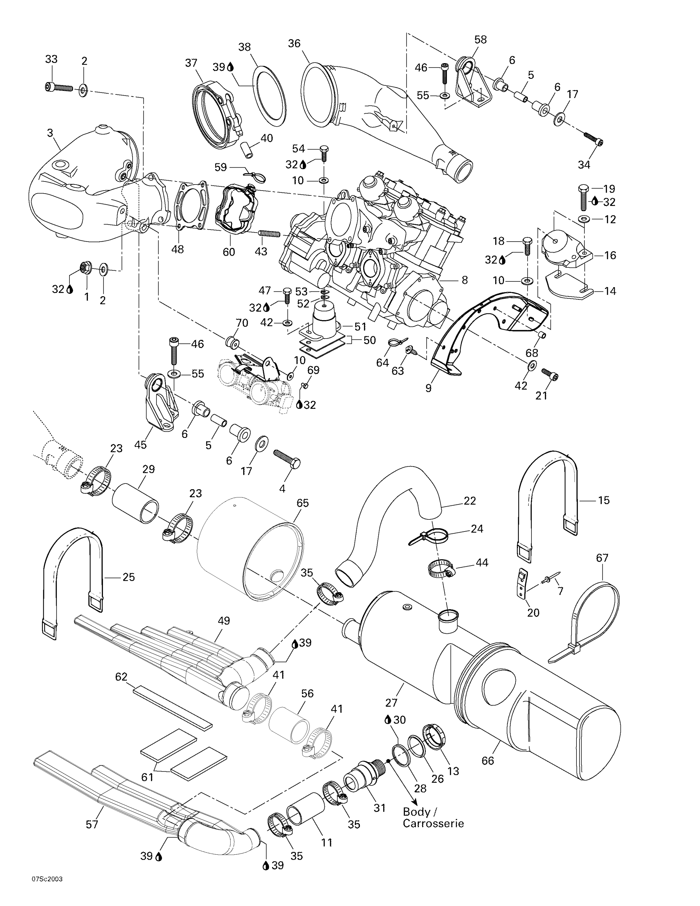 Схема узла: Engine Support And Muffler