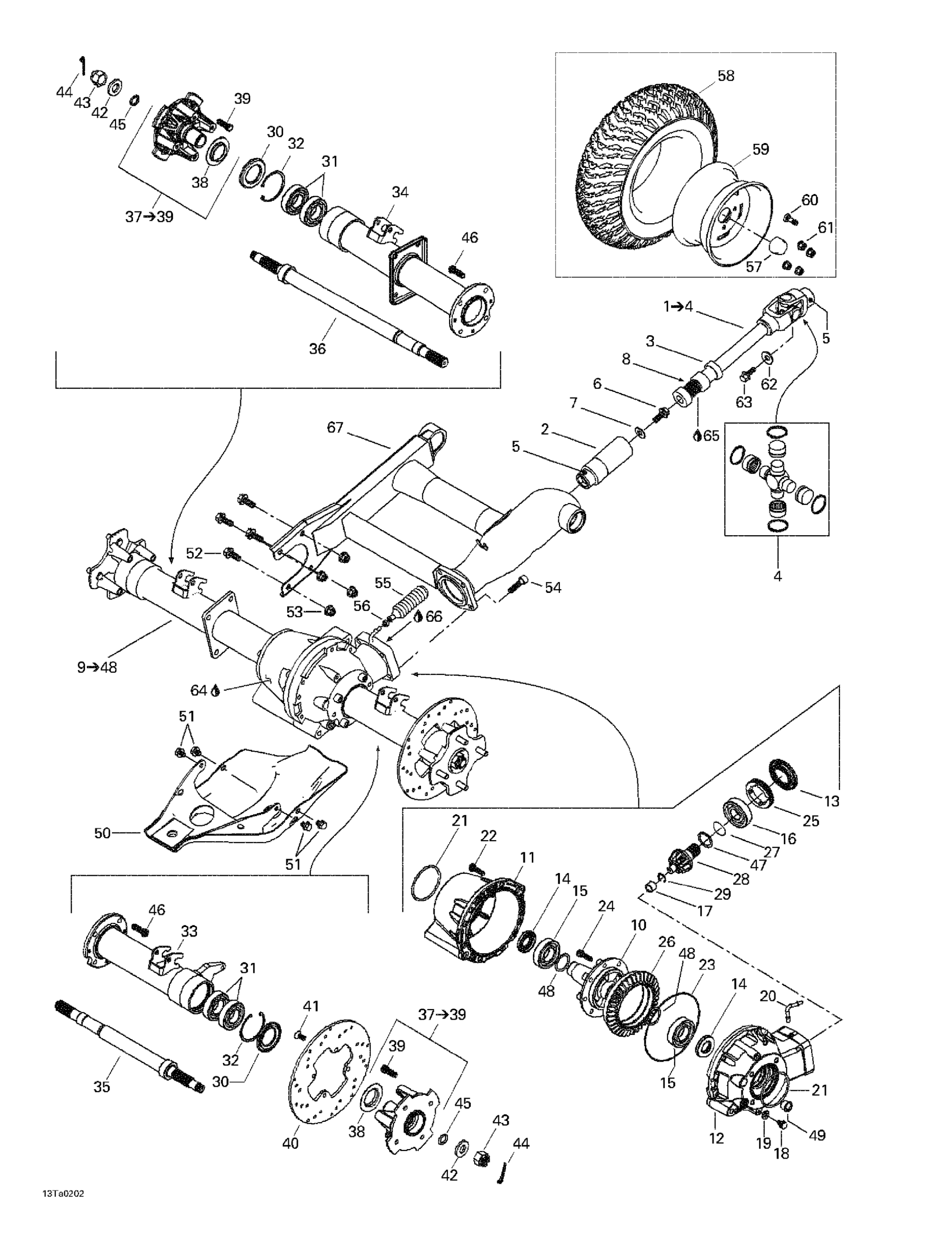 Схема узла: Drive System, Rear