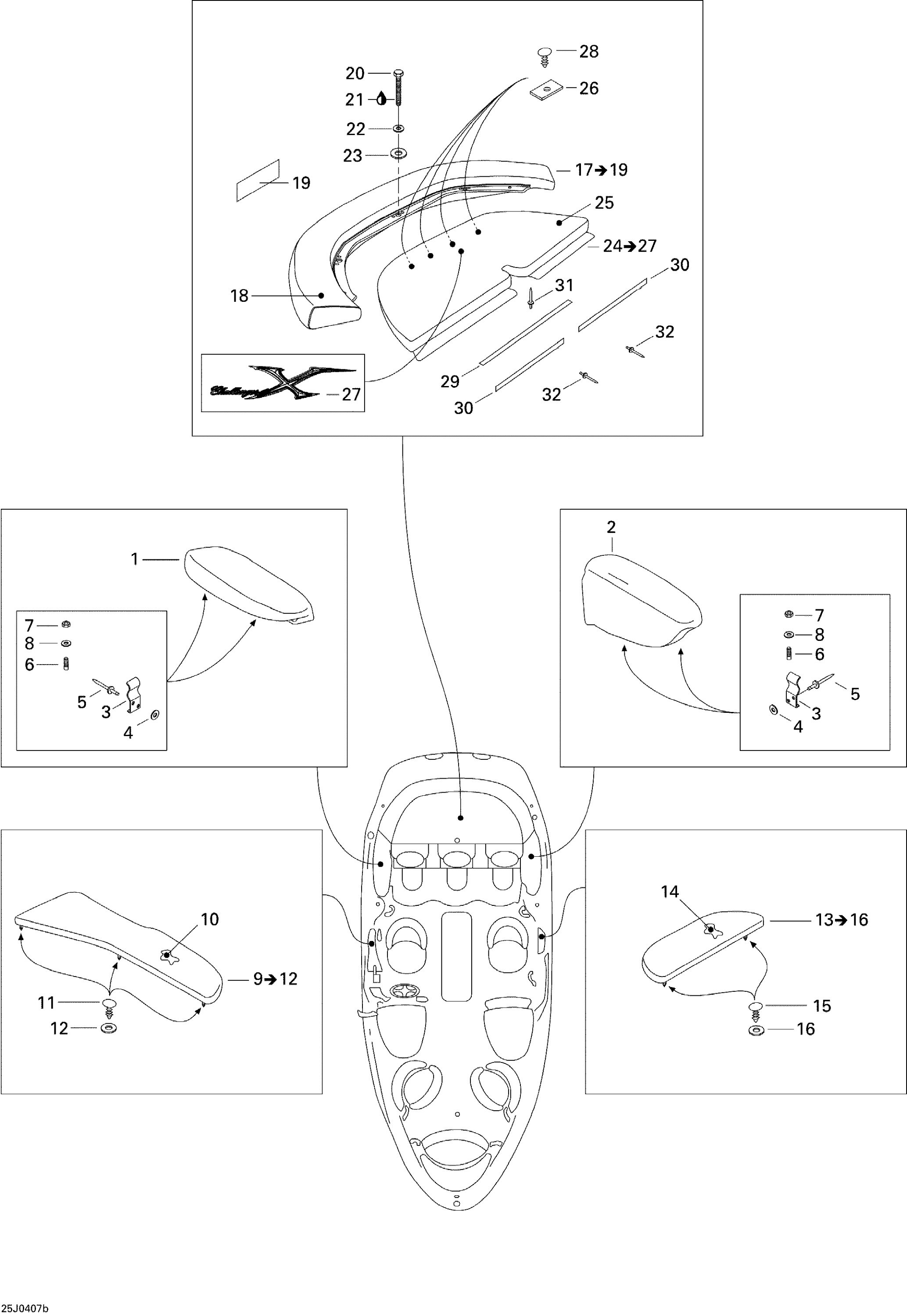 Схема узла: Seat (Platform and Armrest)