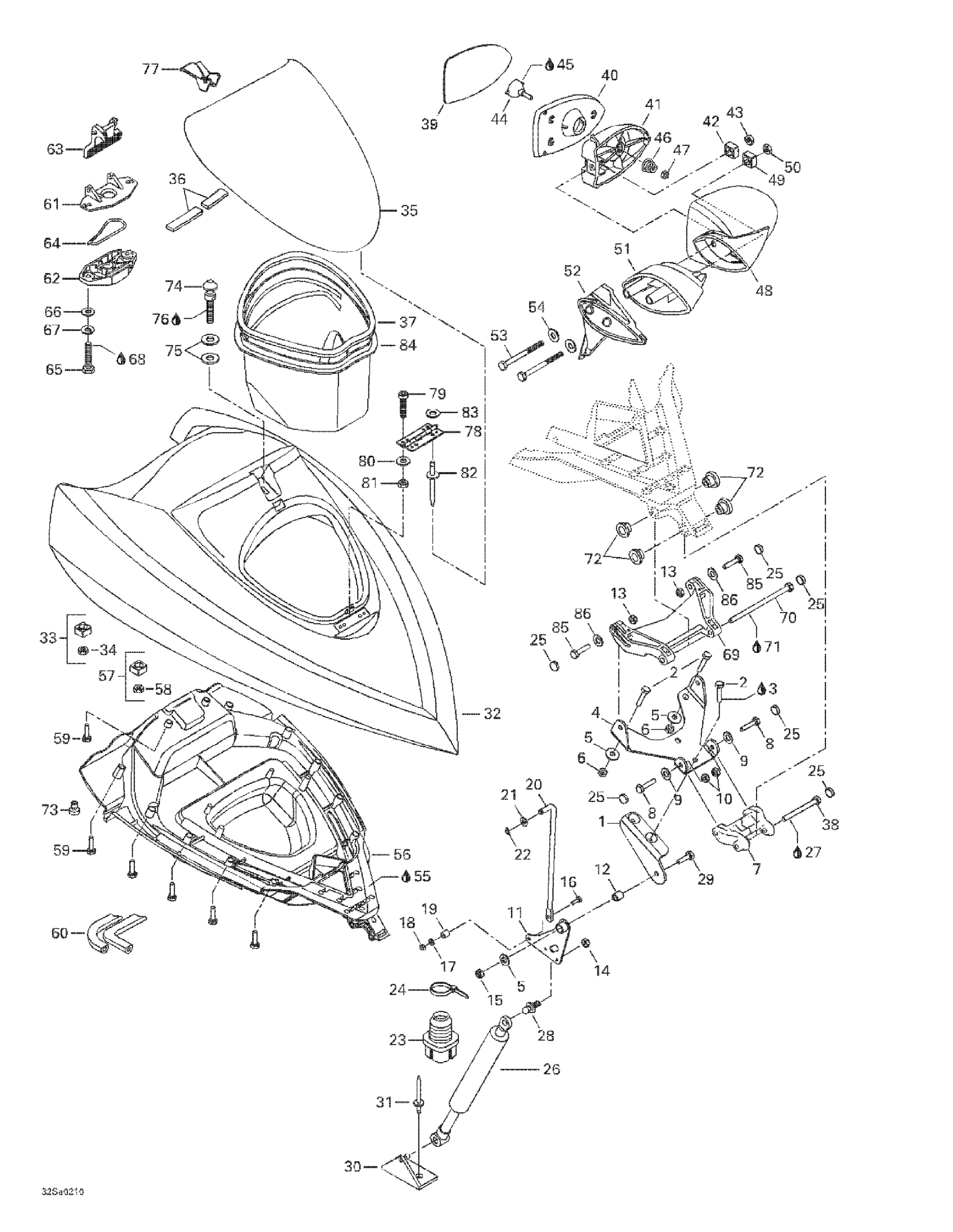 Схема узла: Front Storage Compartment