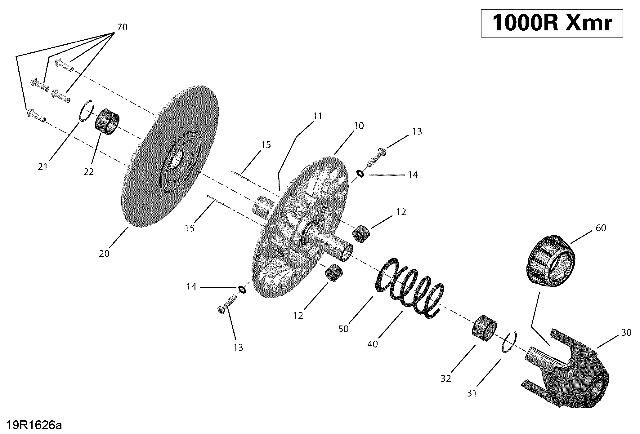 Transmission, Driven Pulley - XMR