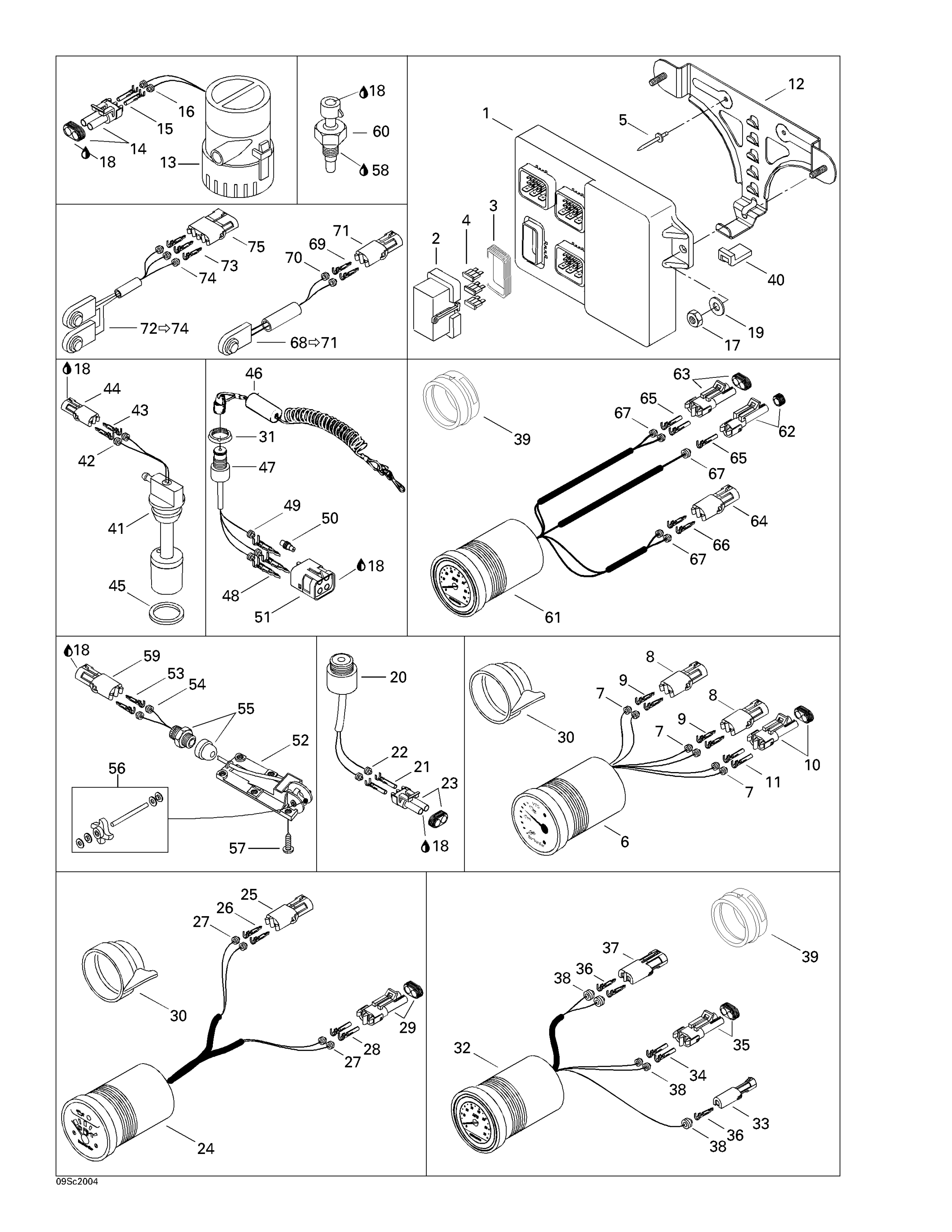 Схема узла: Electronic Module And Electrical Accessories