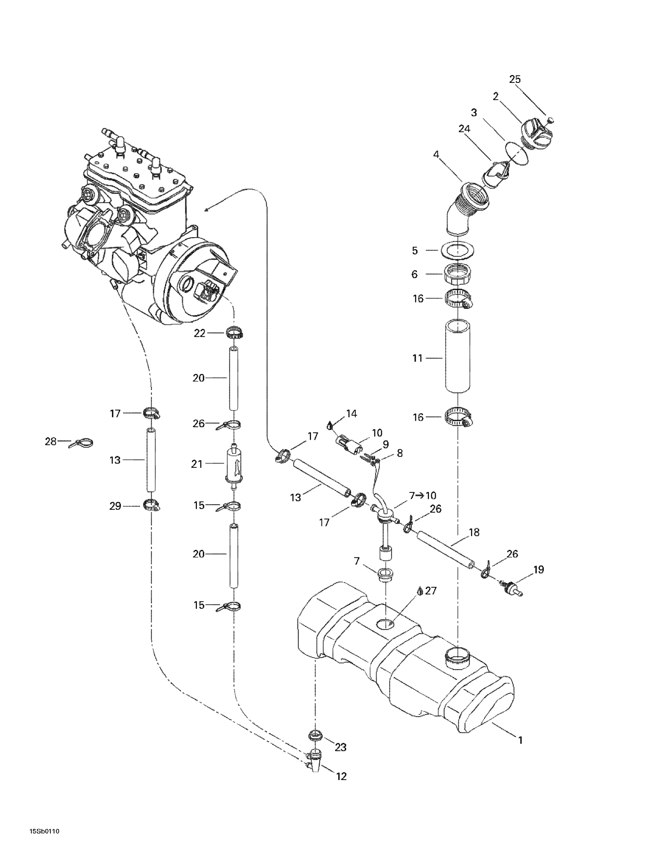 Схема узла: Oil Injection System