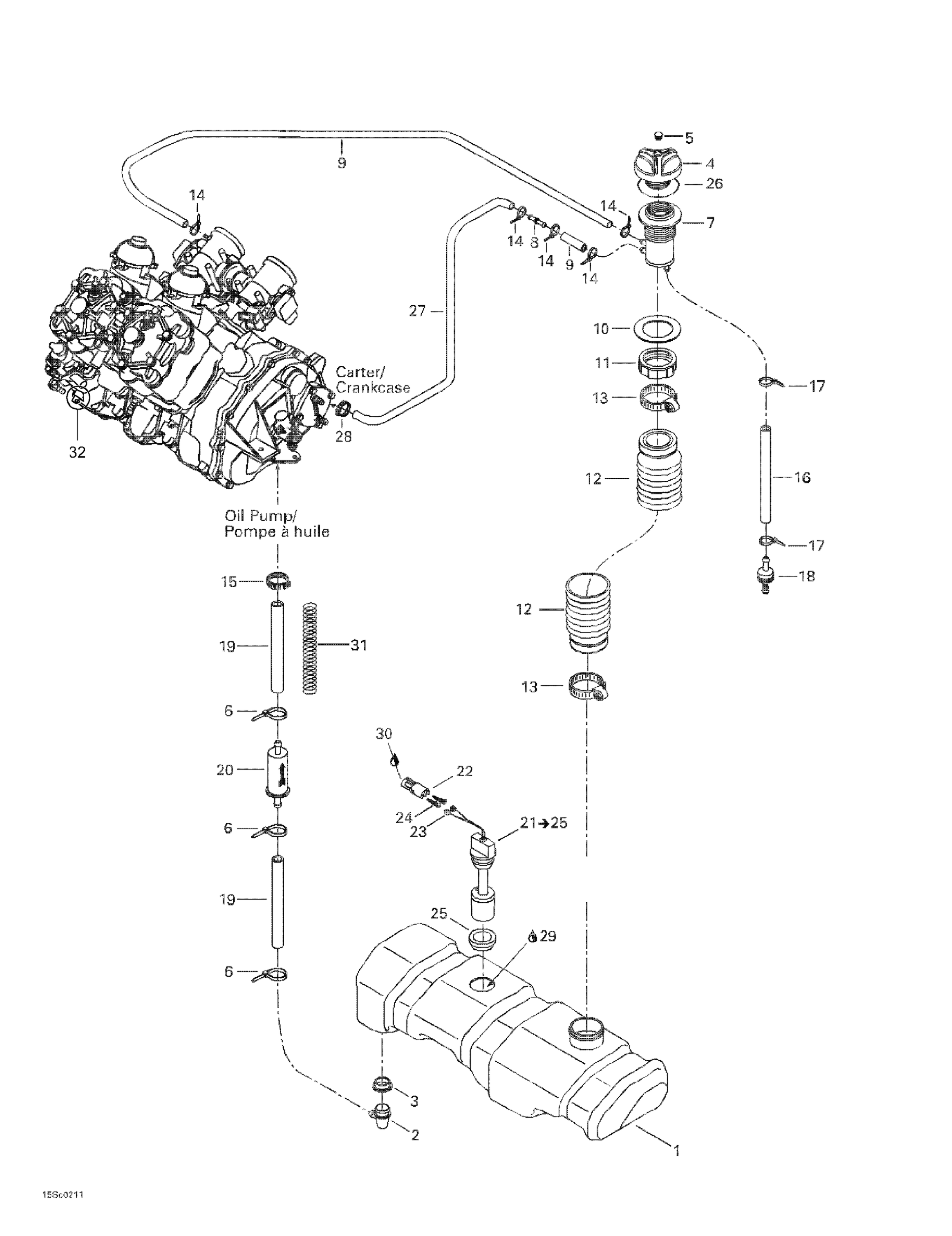 Схема узла: Oil Injection System