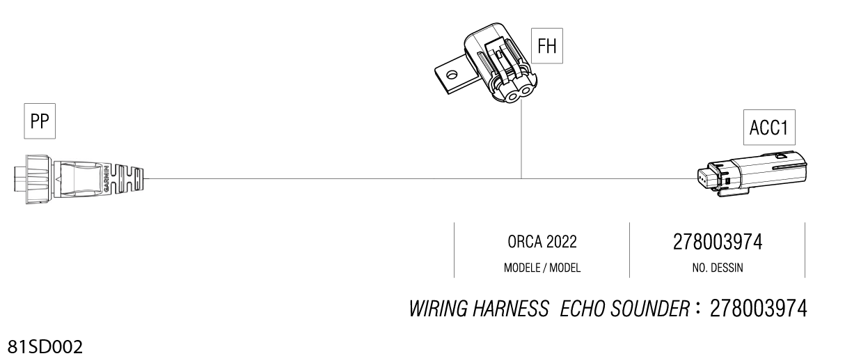 Electric - Echo Sounder Wiring Harness - 278003974