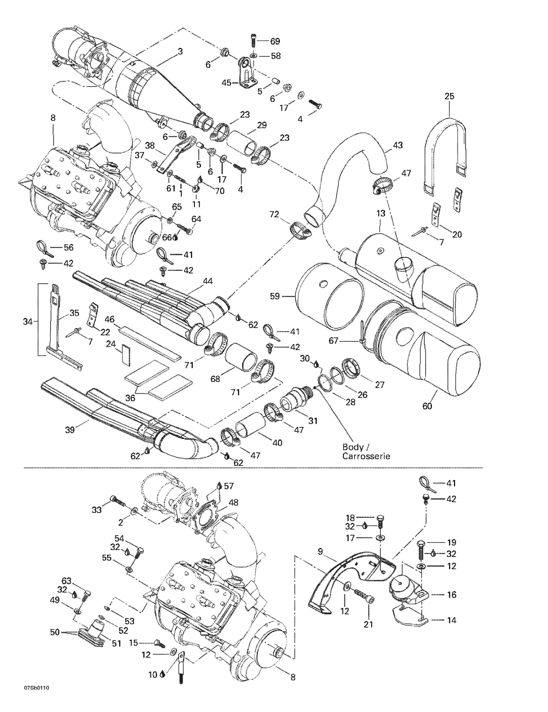 Engine Support And Muffler