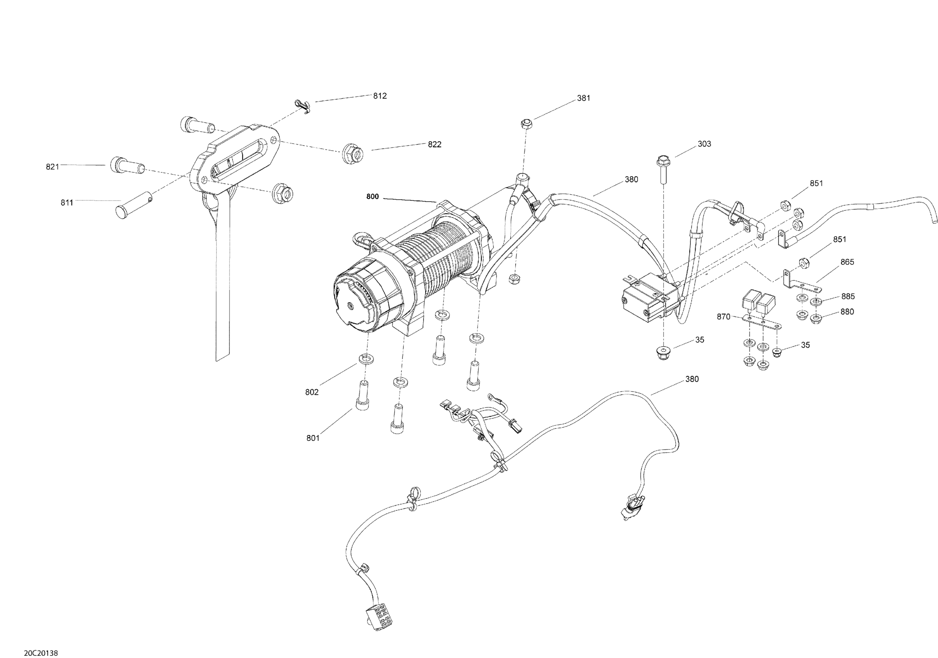Схема узла: Electric - System - Winch