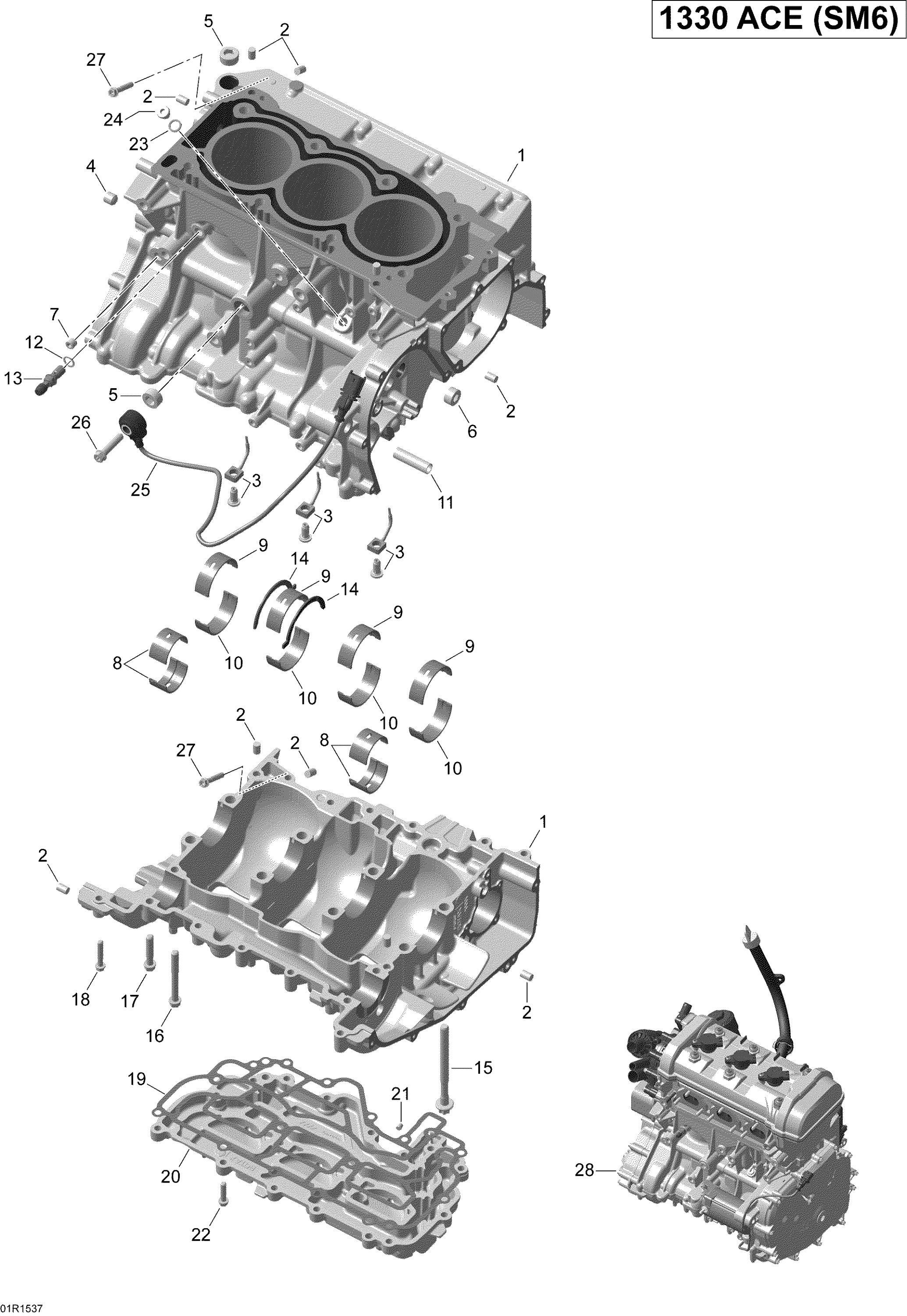 Схема узла: Crankcase _01R1537