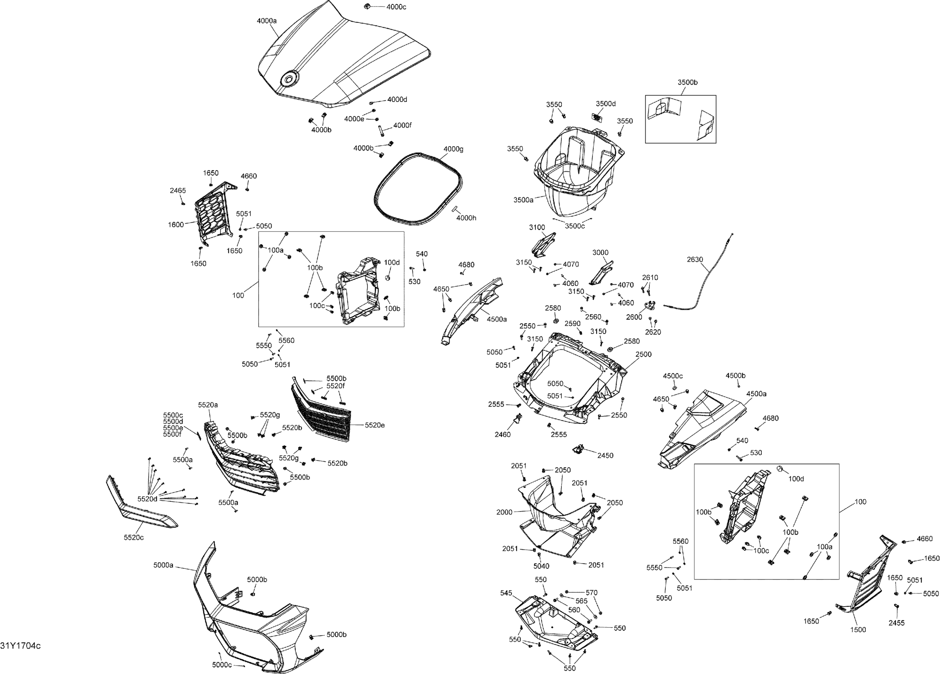 Схема узла: Body And Accessories - Front Storage - All Models