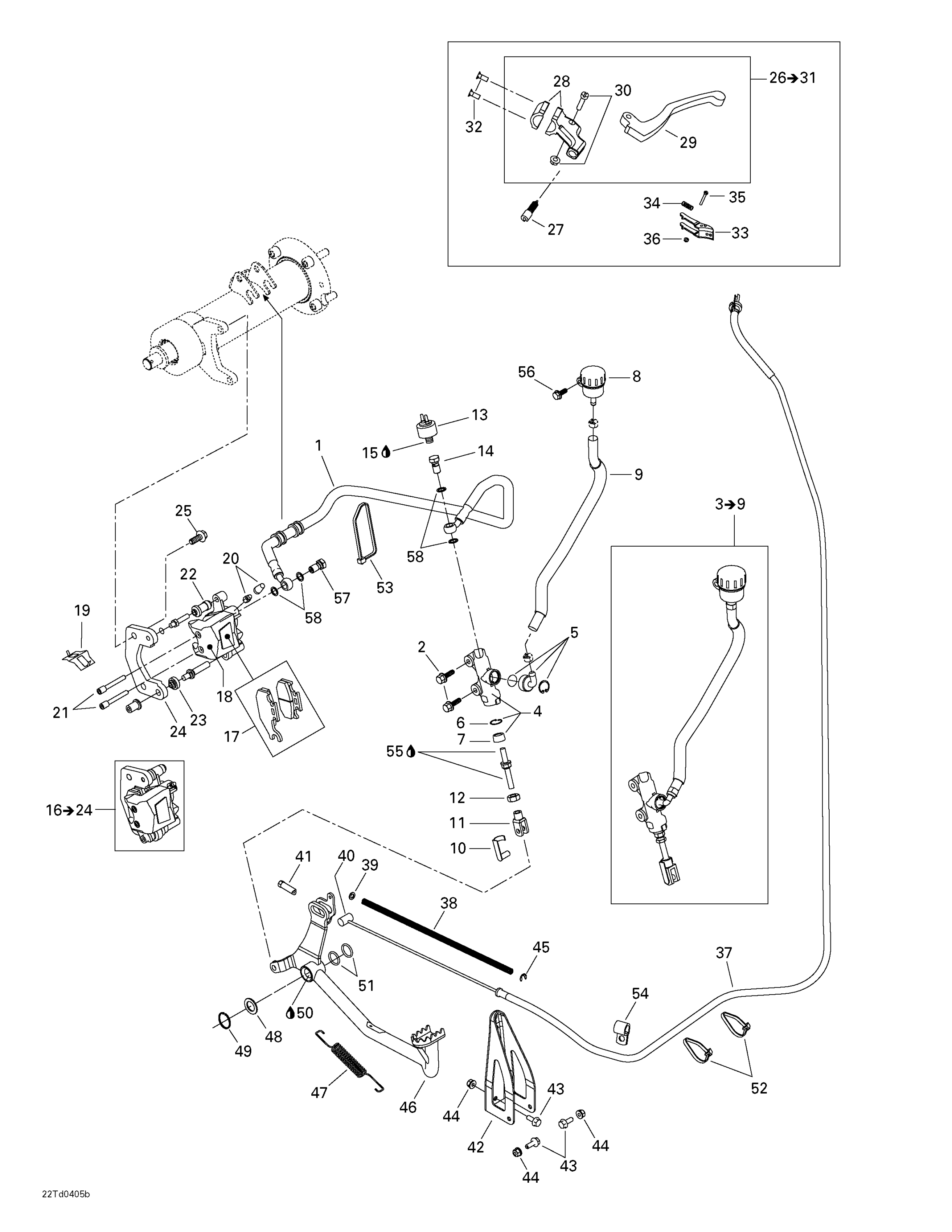 Схема узла: Hydraulic Rear Brake