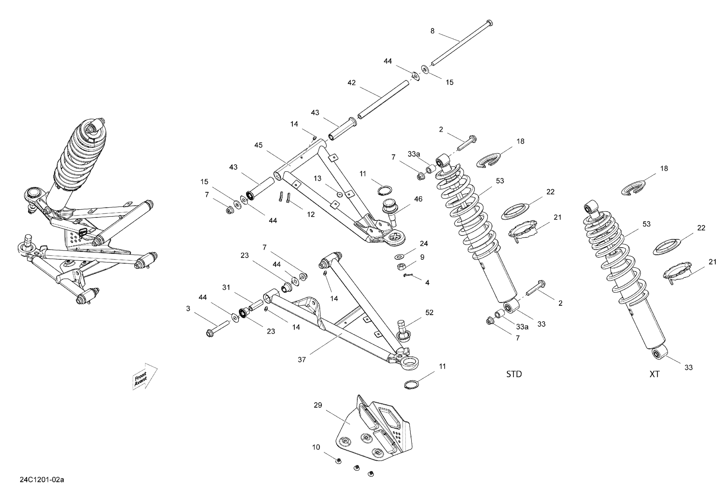 Front Suspension STD, XT