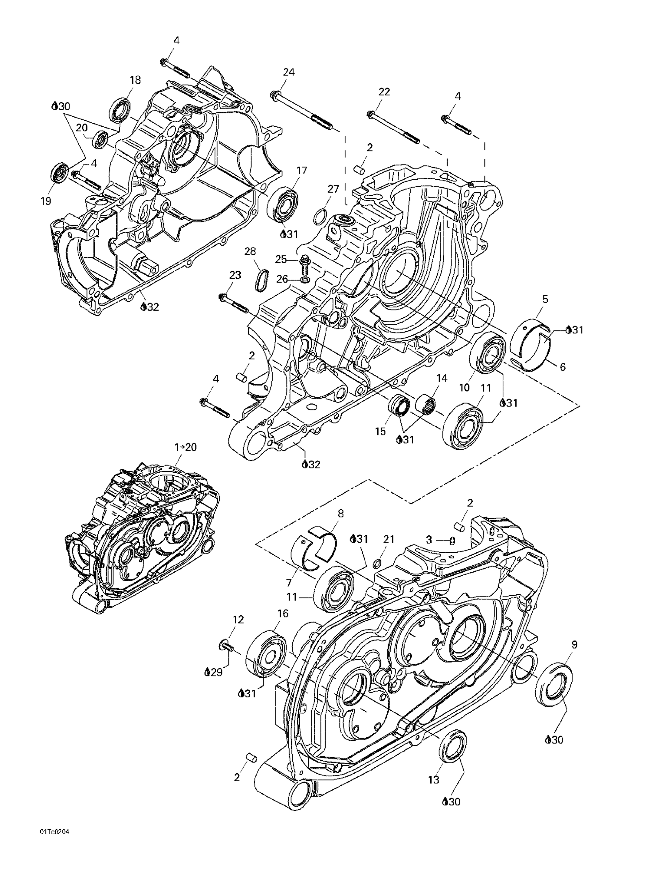 Схема узла: Crankcase