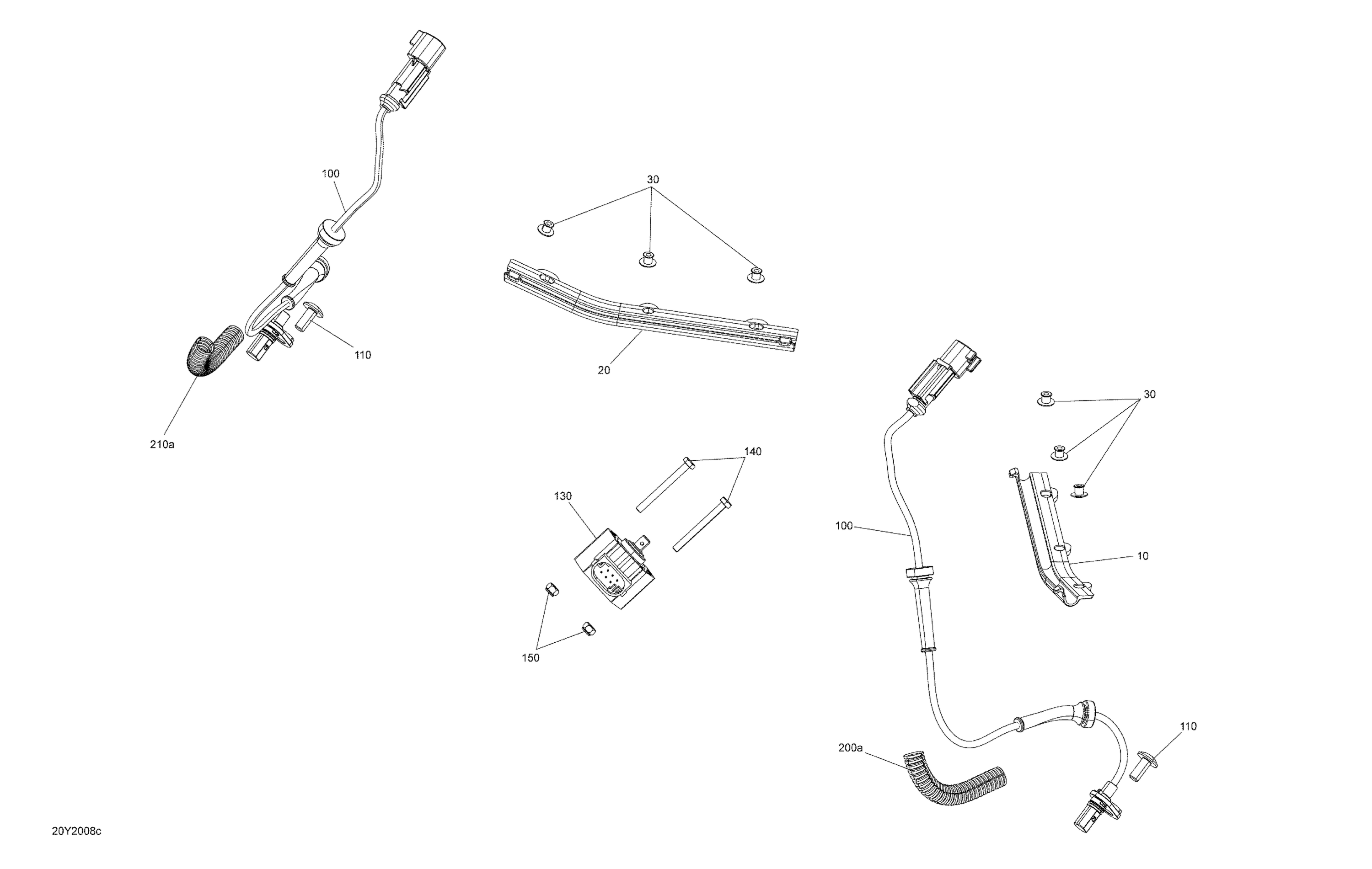 Схема узла: Electrical System Speed Sensor & Steering Position Sensor
