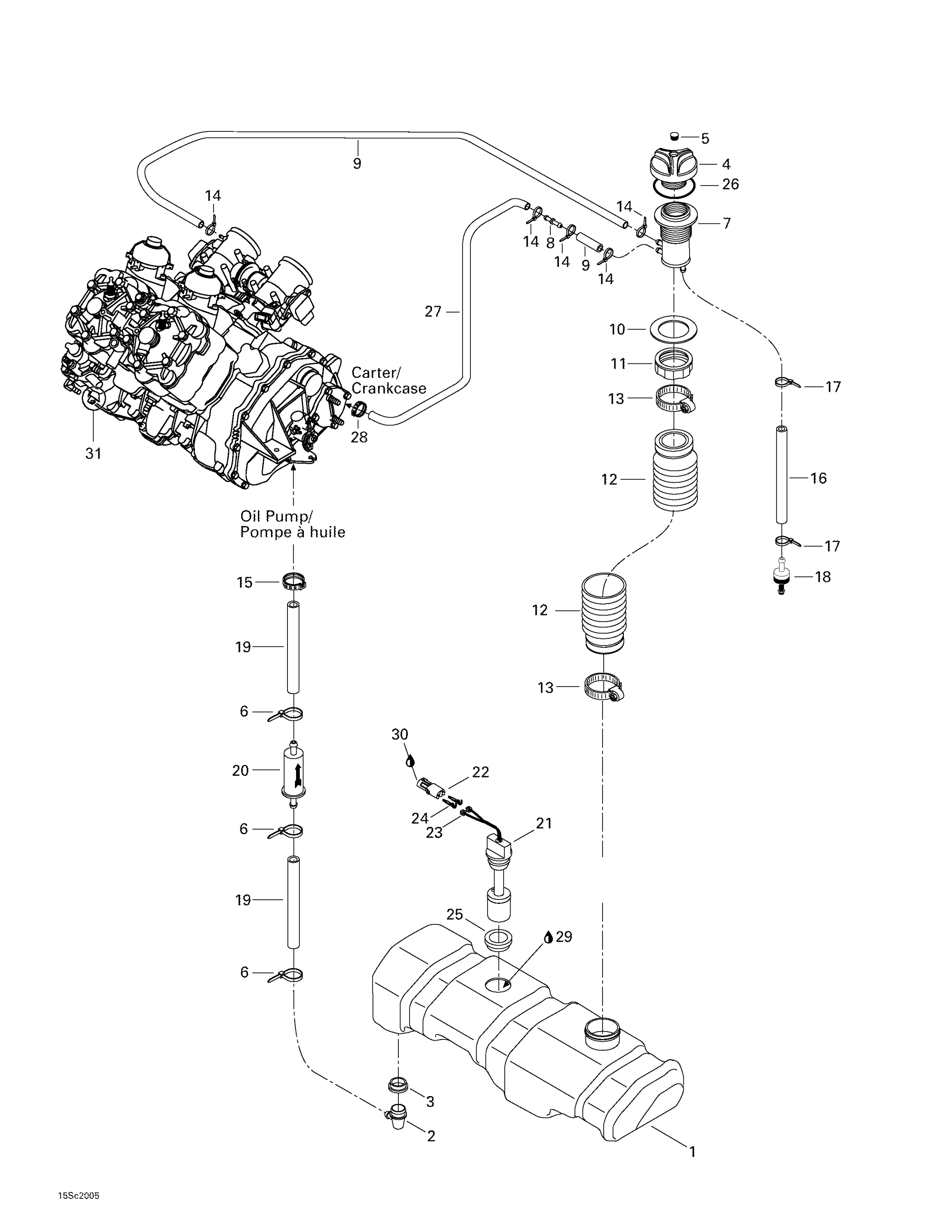 Схема узла: Oil Injection System