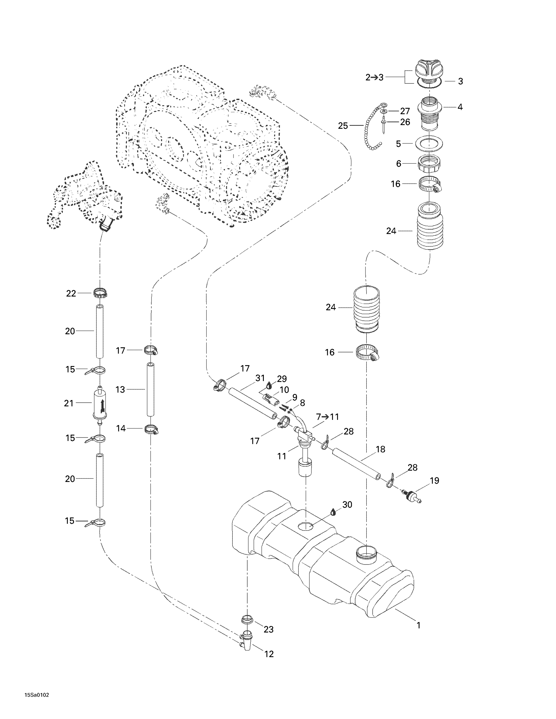 Схема узла: Oil Injection System