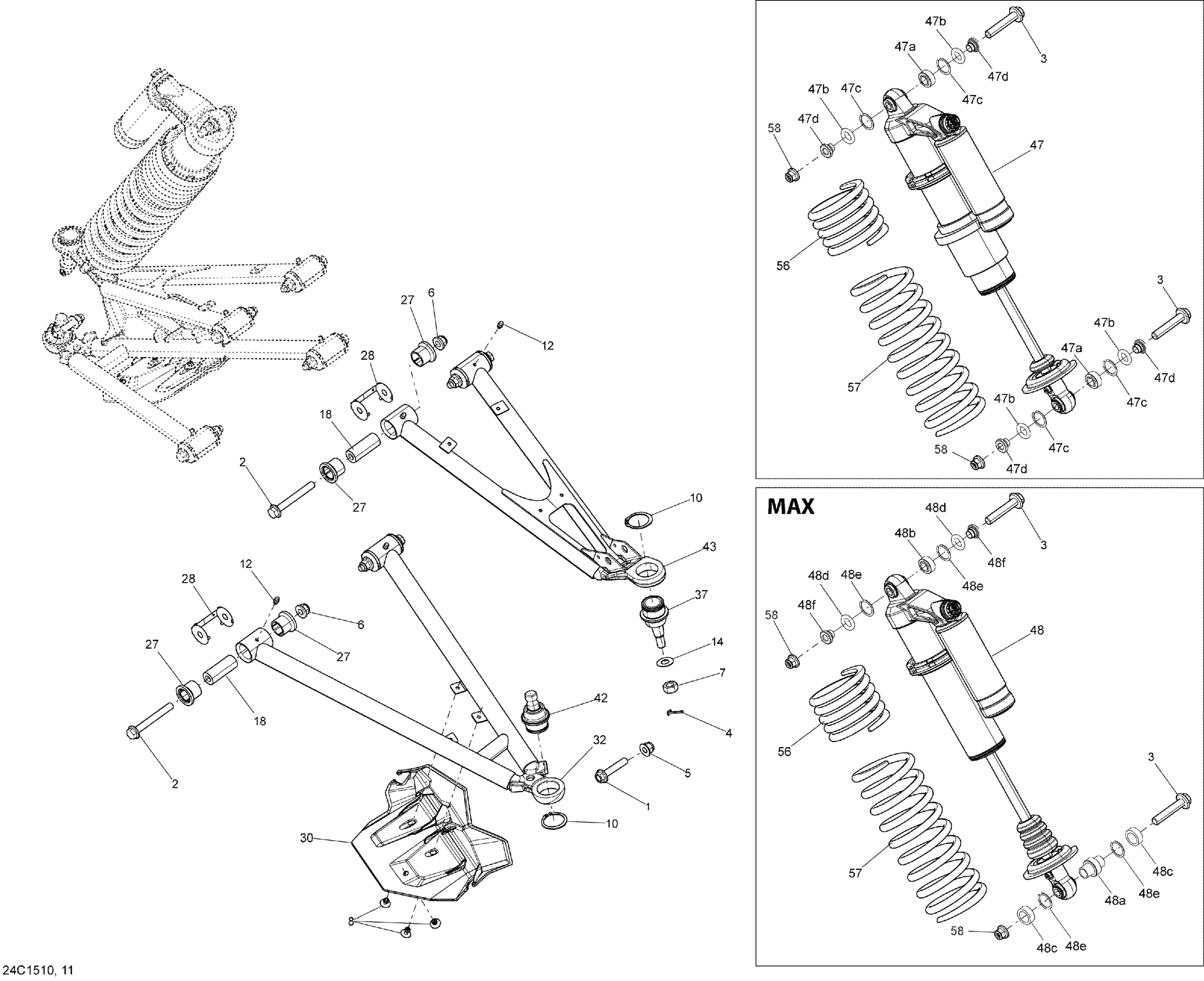 Схема узла: Front Suspension _24C1511