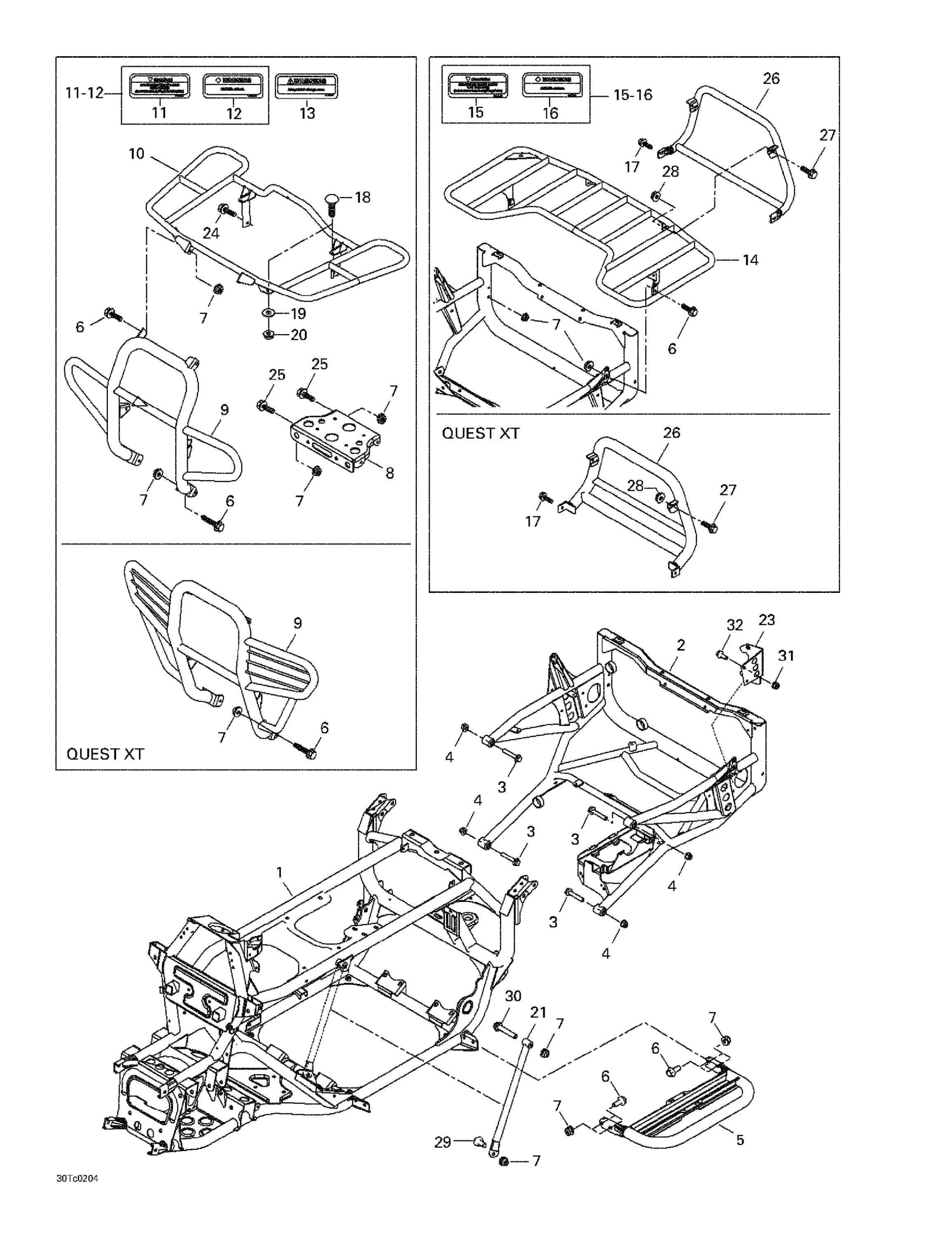 Схема узла: Frame And Luggage Racks