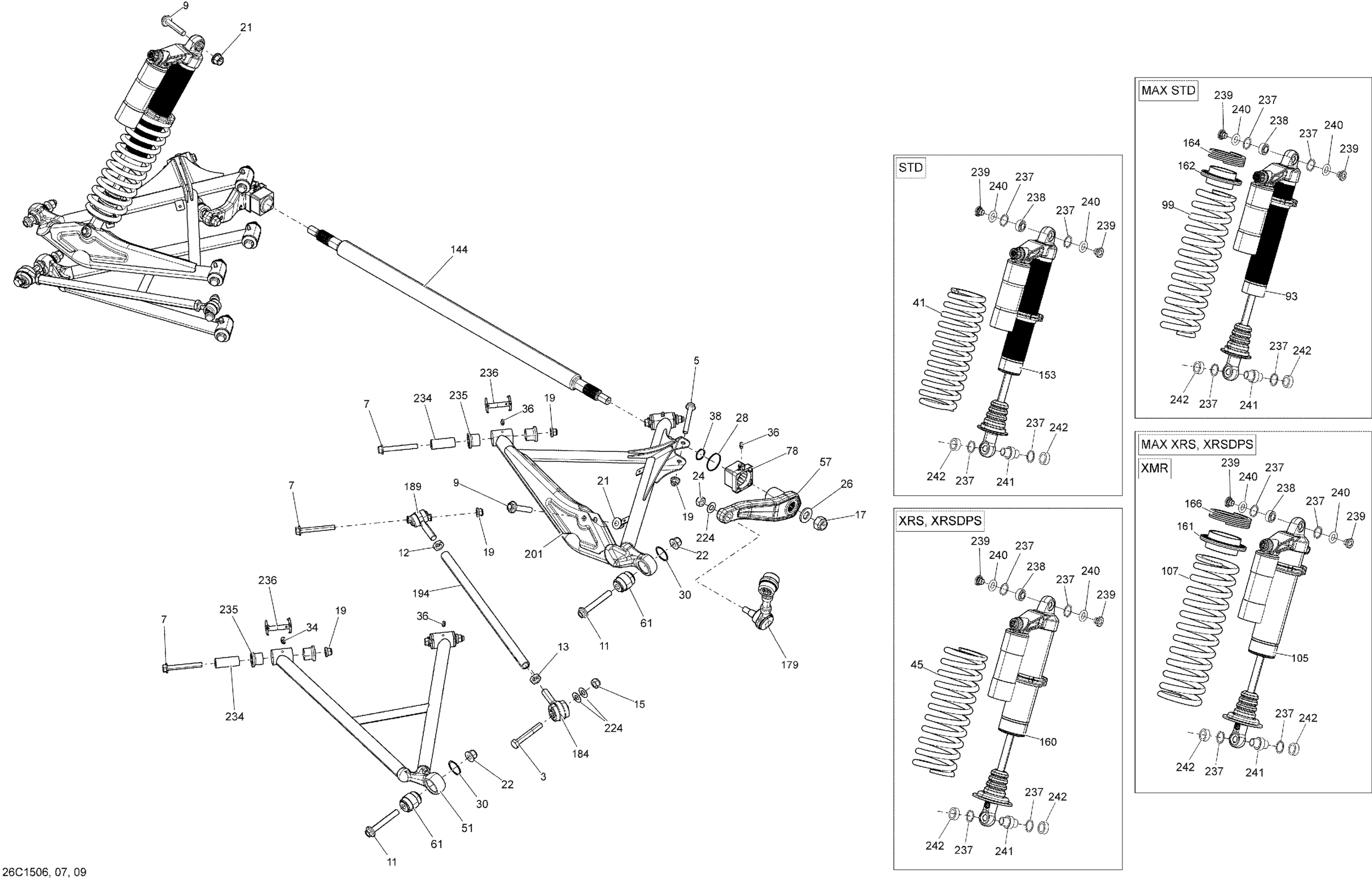 Схема узла: Rear Suspension _26C1509