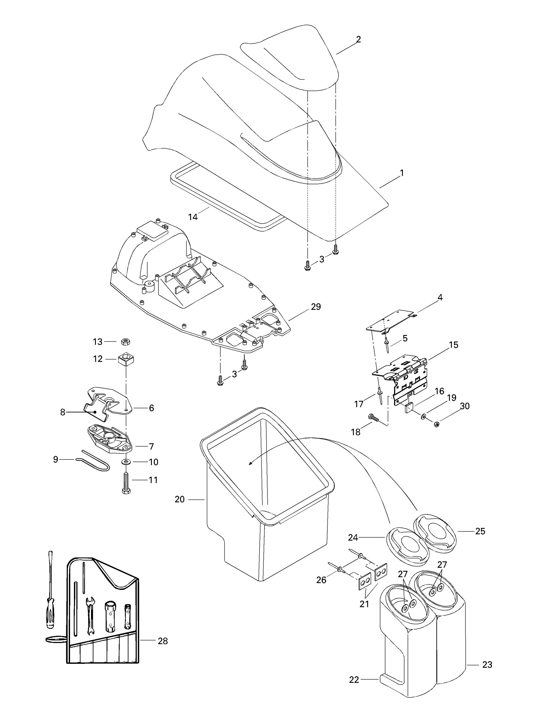 Схема узла: Front Storage Compartment