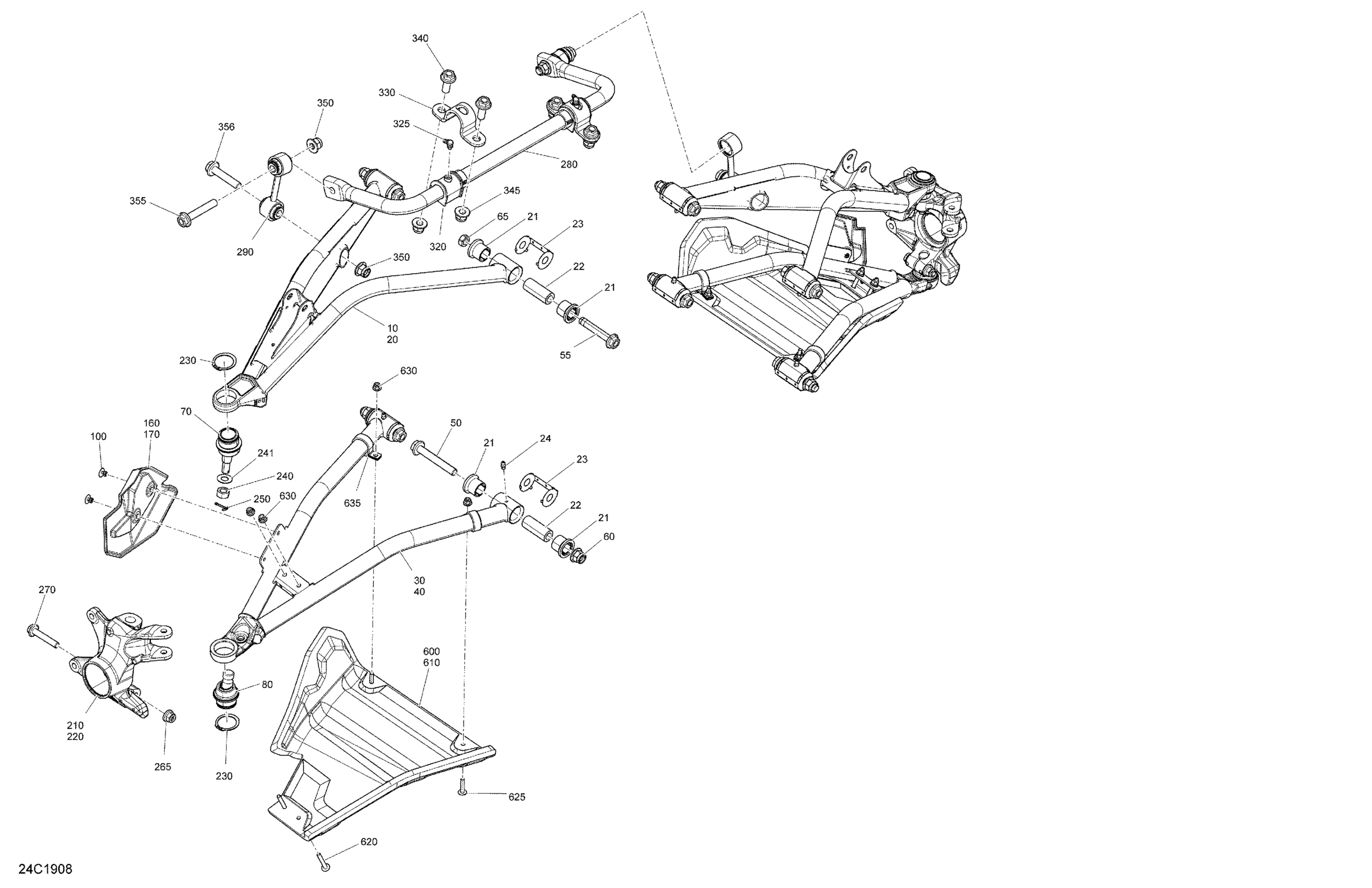 Front Suspension - 1000R - Package XRC