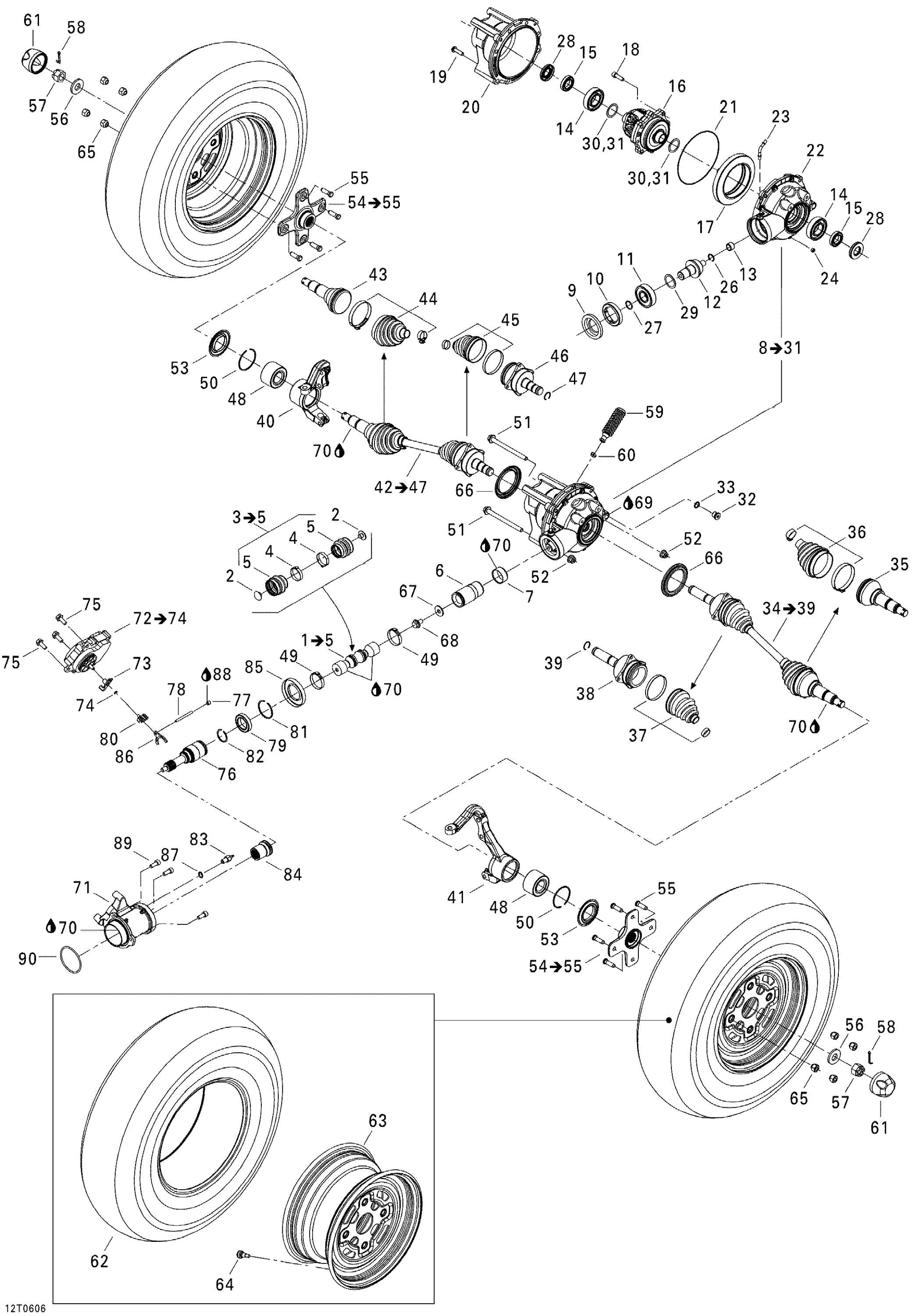 Drive System, Front, XT