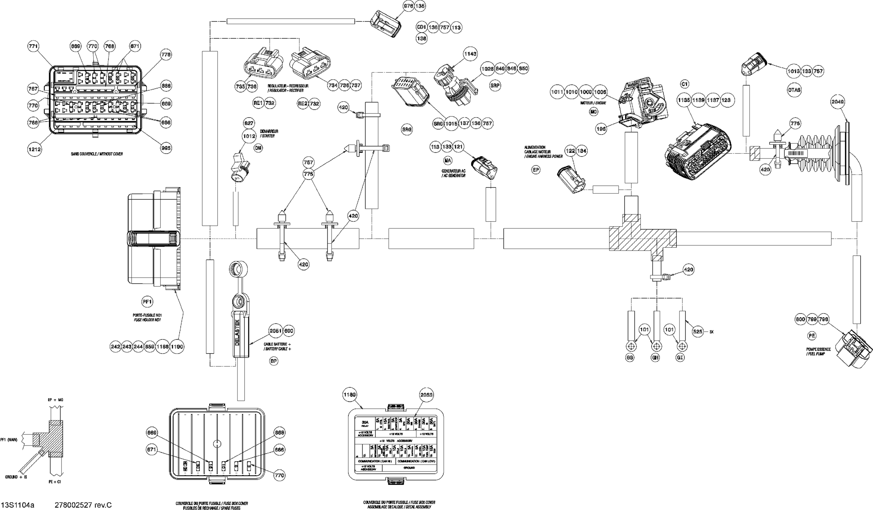 Схема узла: Electrical Harness (Main)