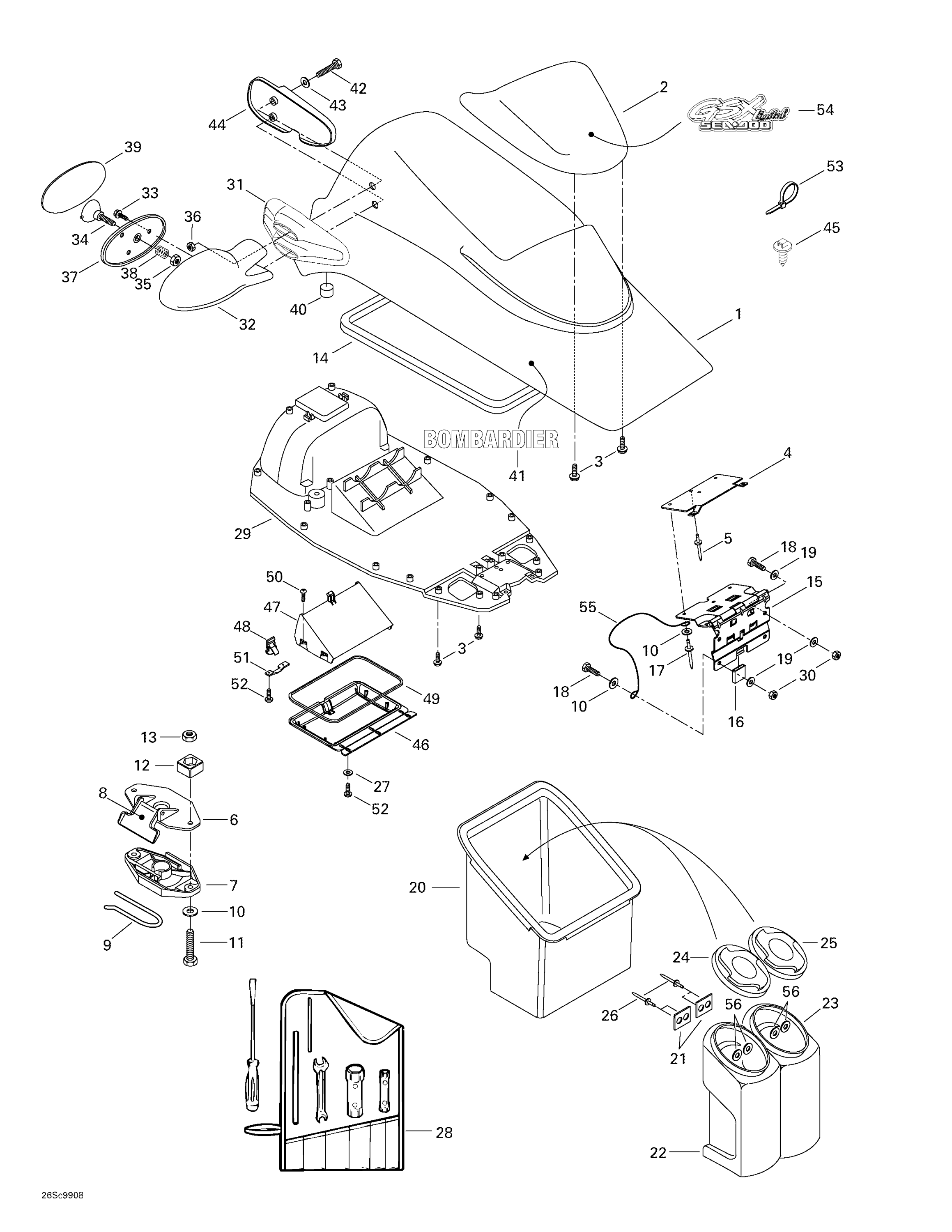 Схема узла: Front Storage Compartment