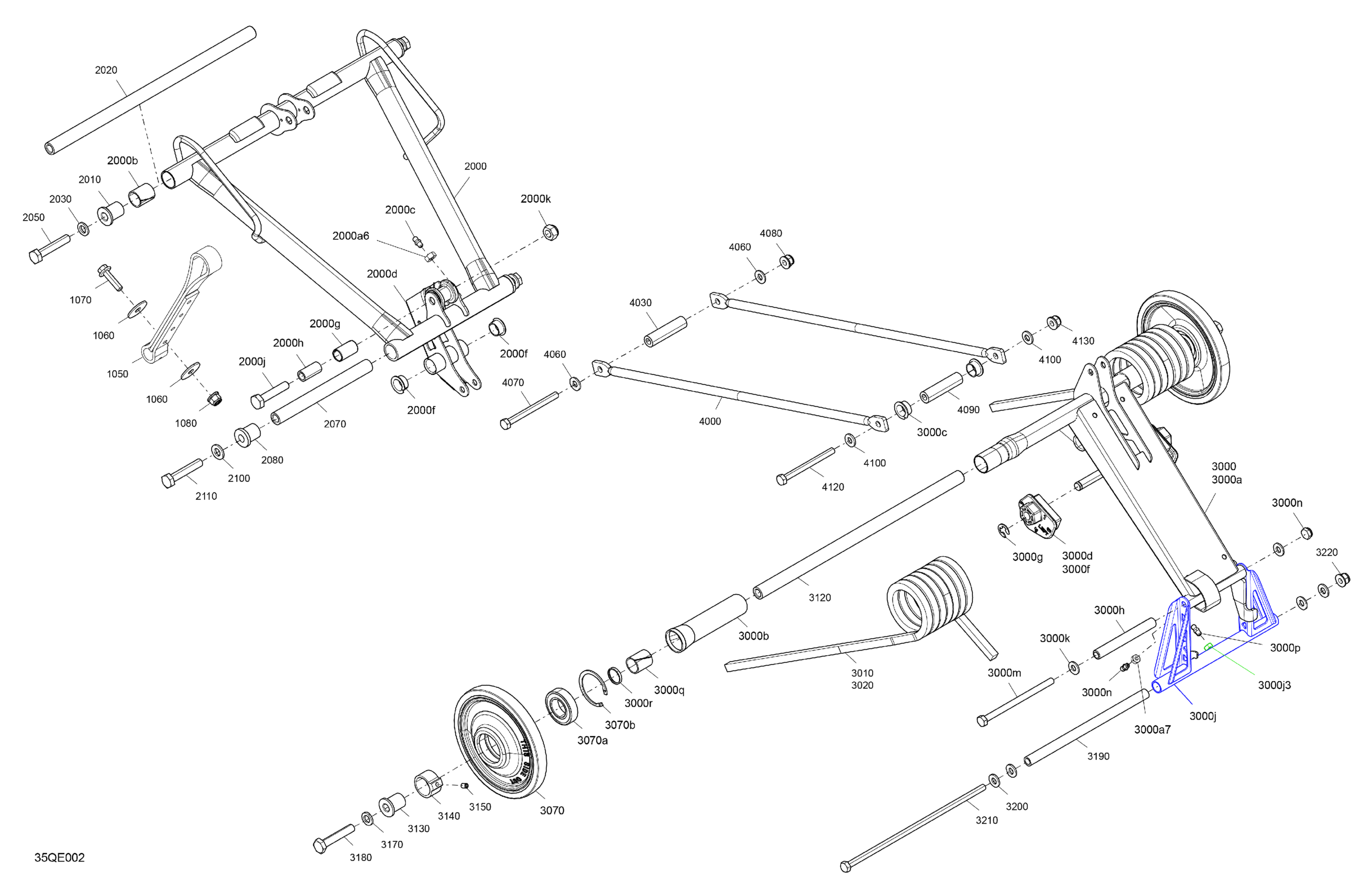 Схема узла: Suspension - Rear - Upper Section