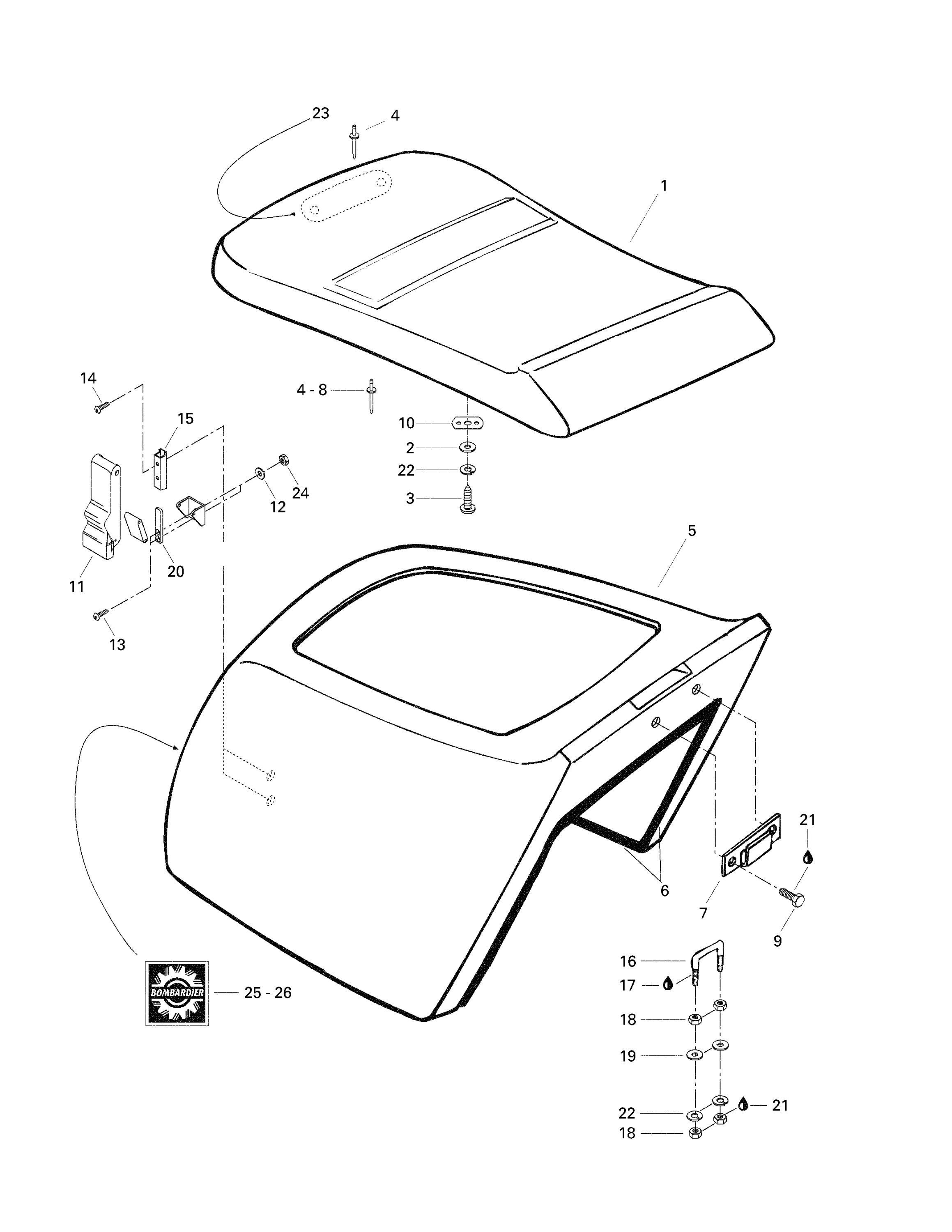 Engine Cover And Seat