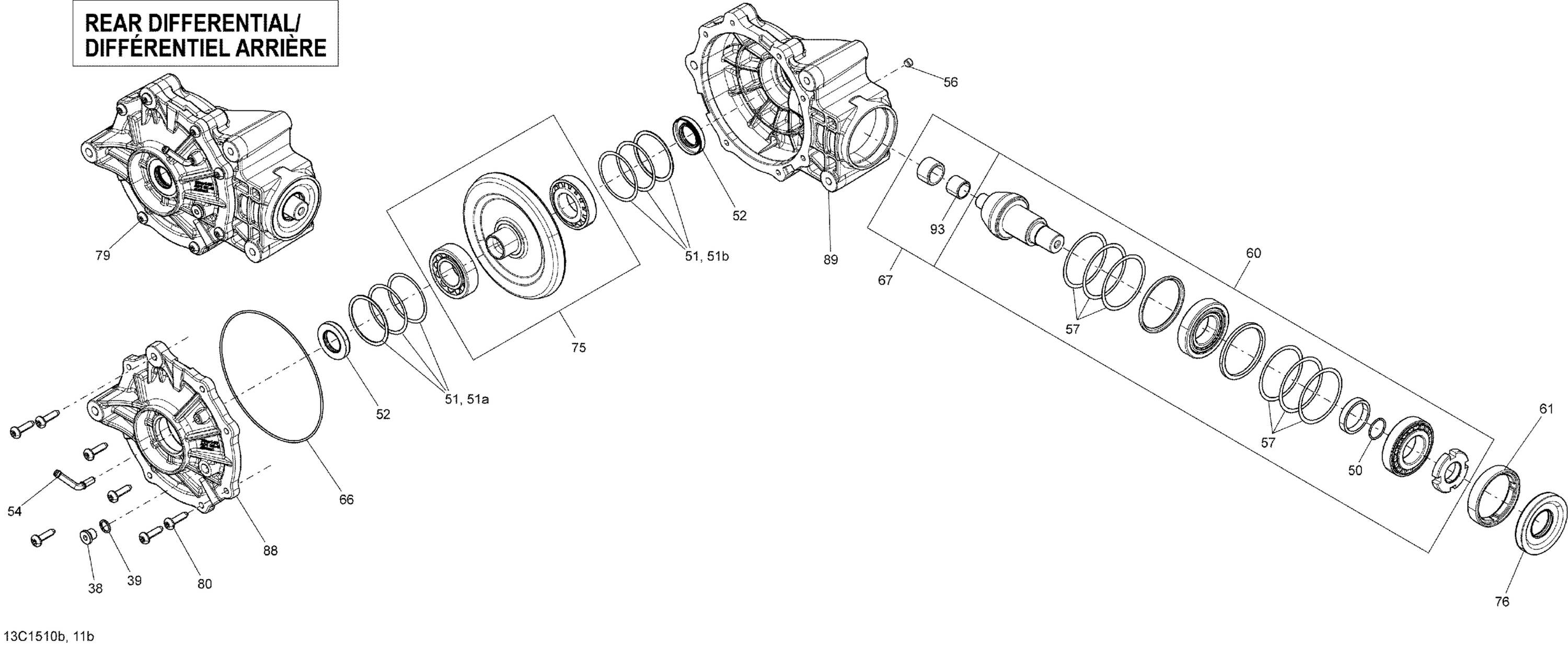 Схема узла: Drive System, Rear _Differential_13C1511b