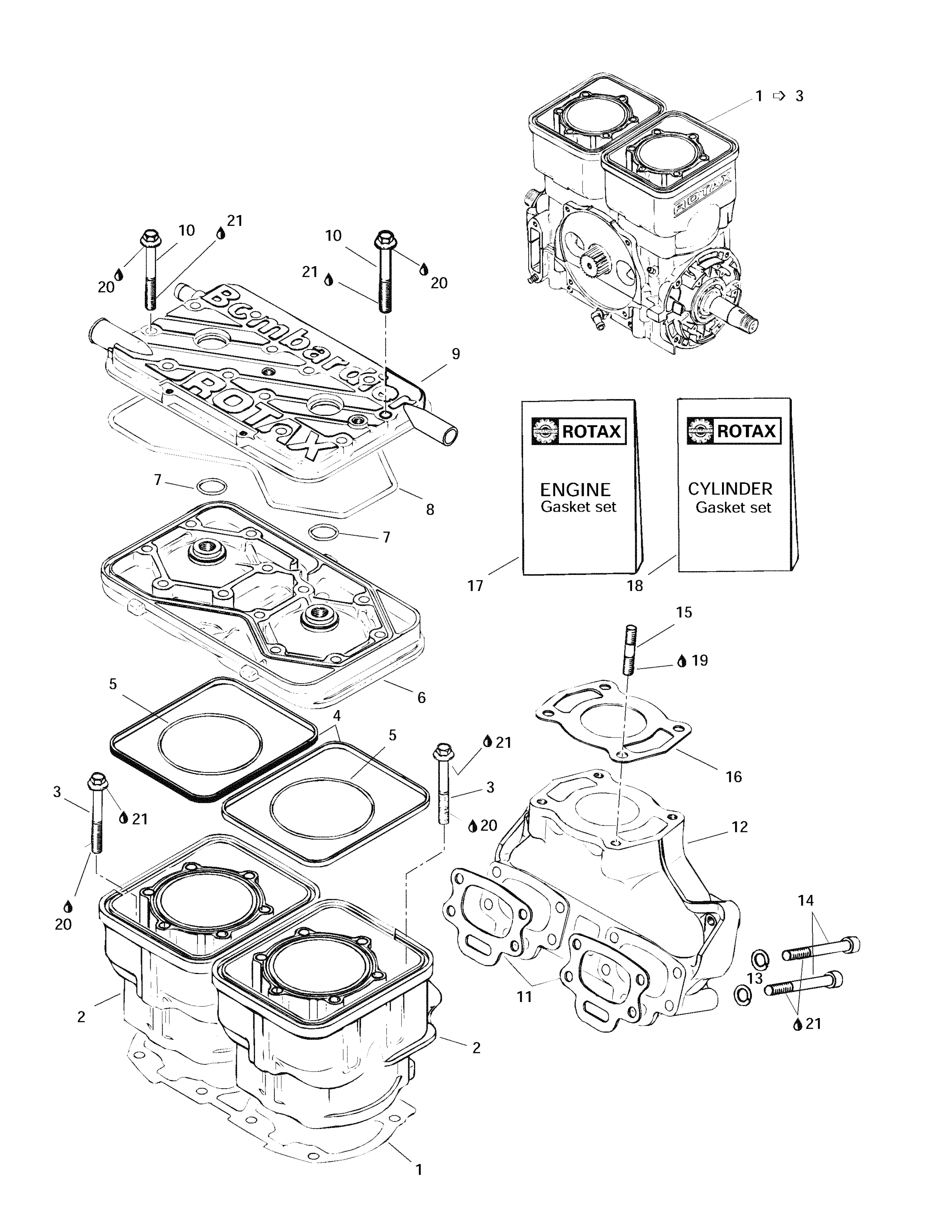 Cylinder, Exhaust Manifold
