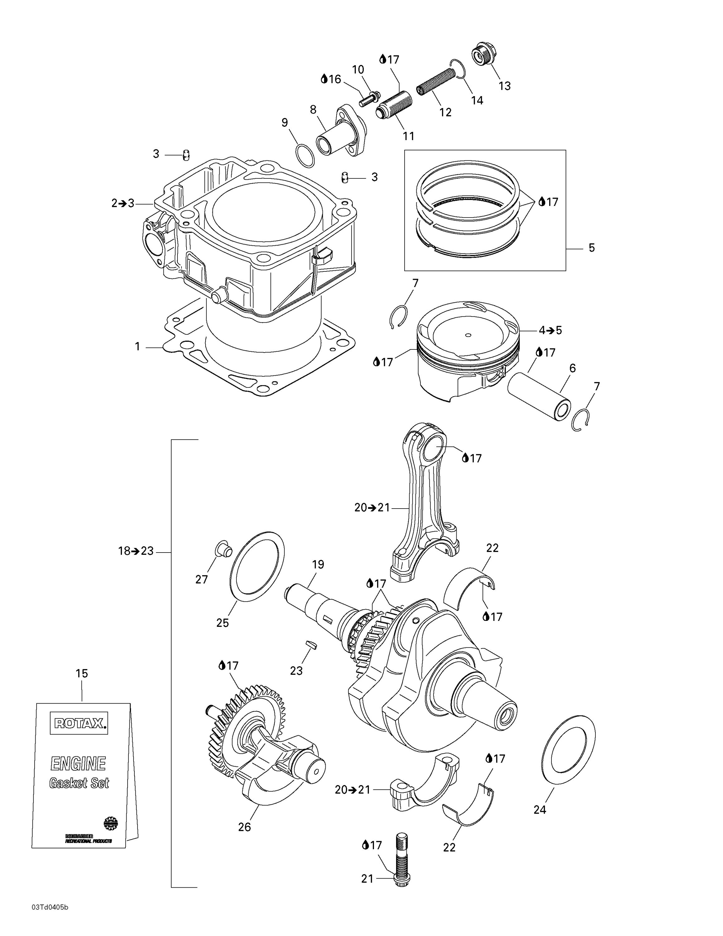 Схема узла: Crankshaft And Cylinder