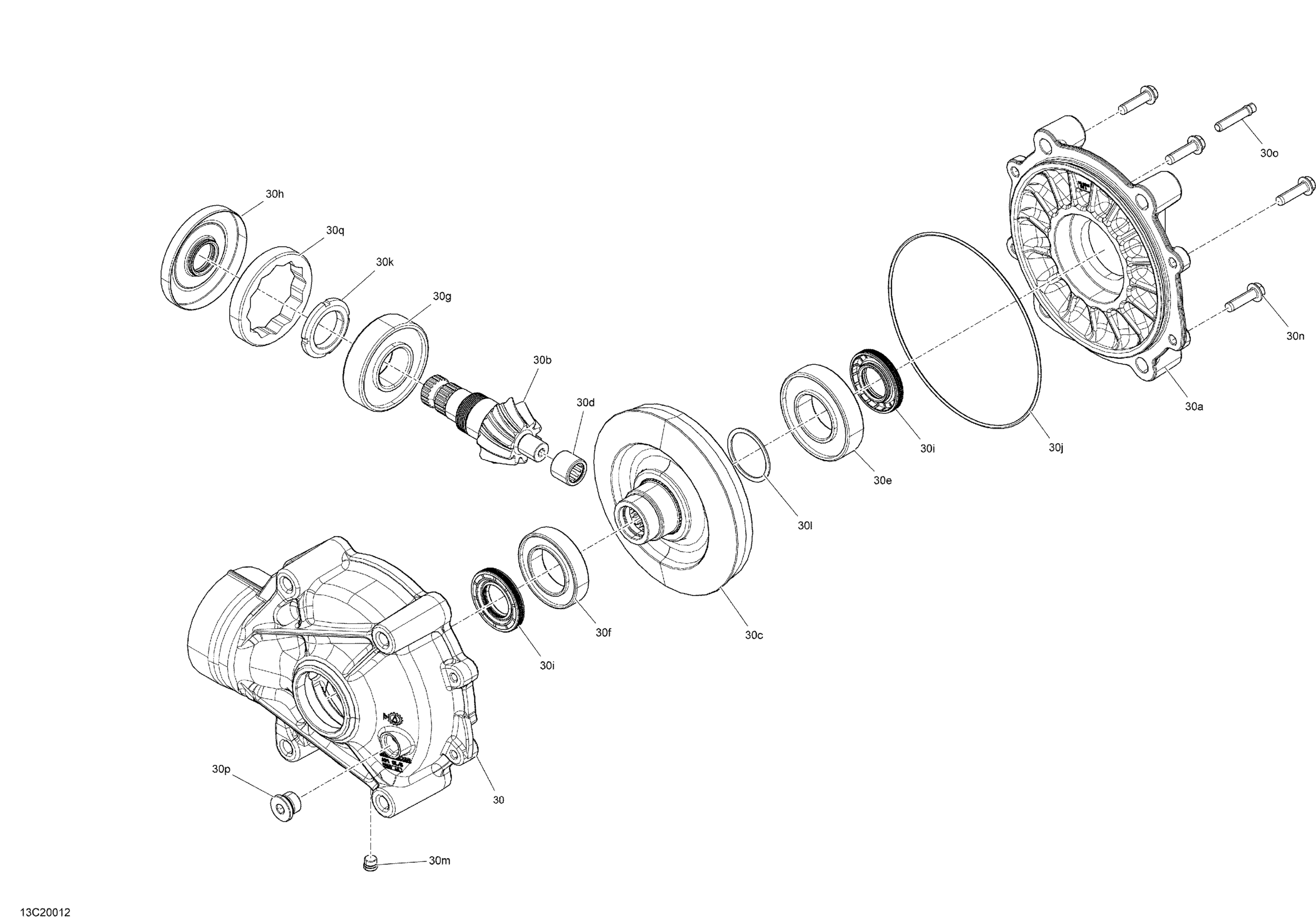 Схема узла: Rear Drive - Differential Parts