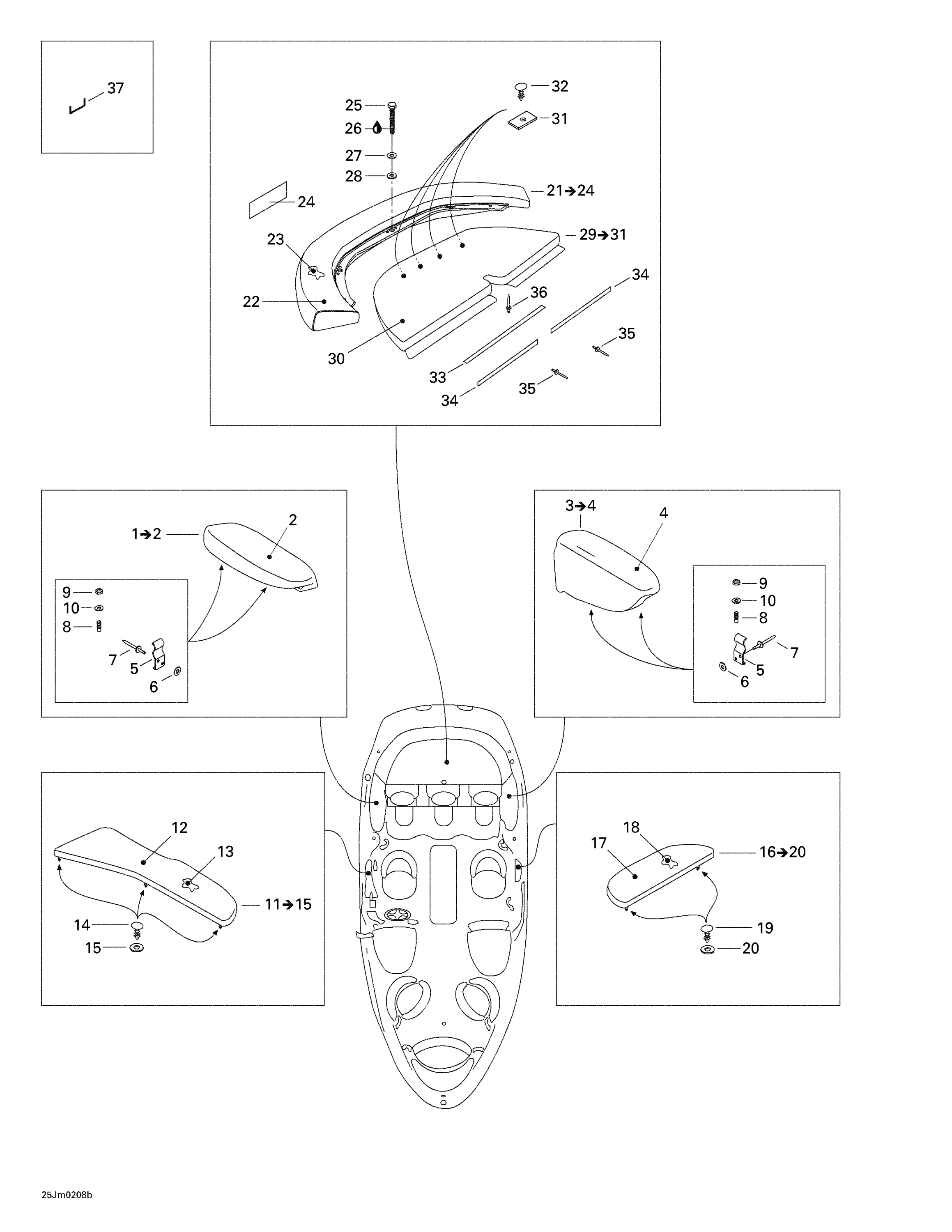 Схема узла: Seat (platform And Armrest)